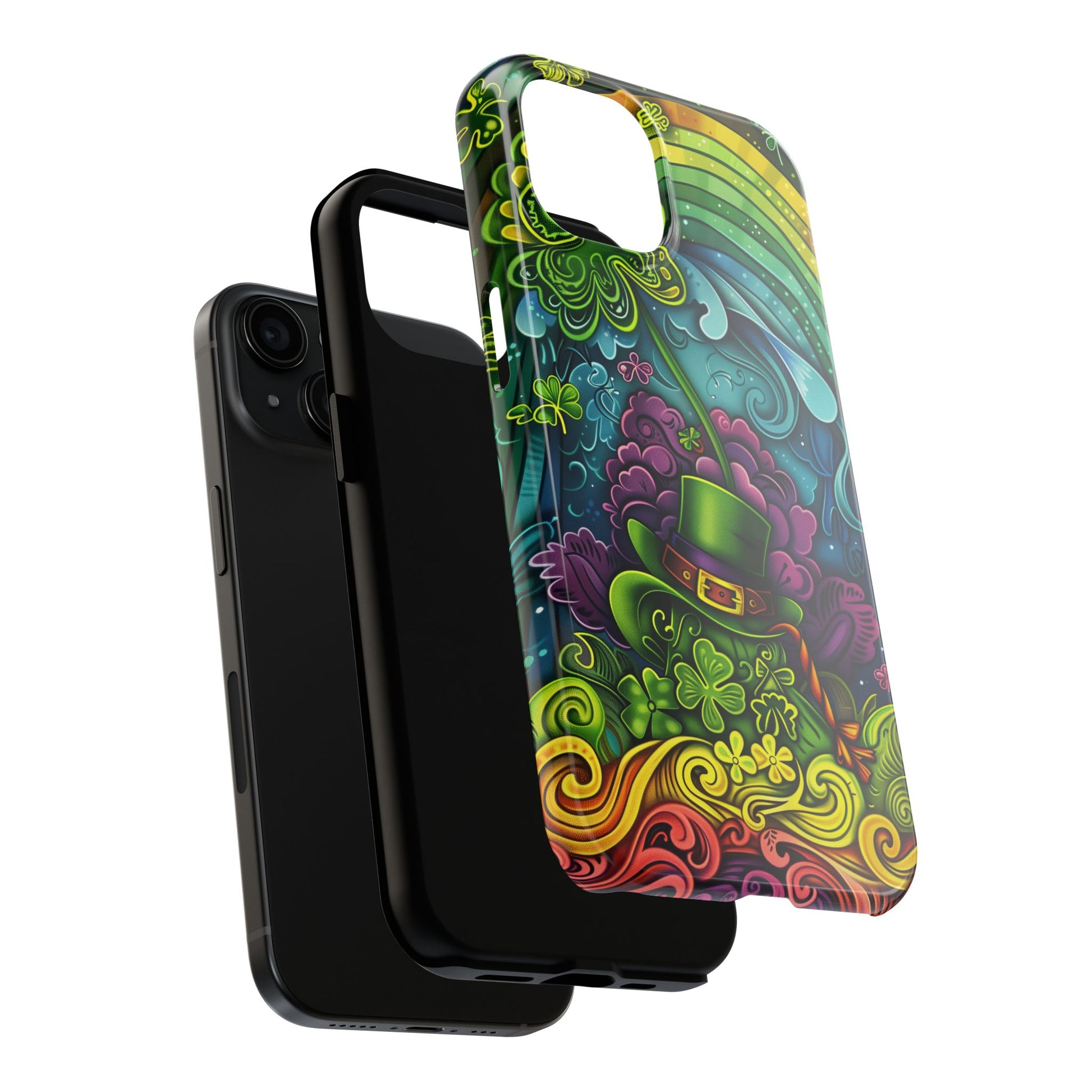 St. Patrick's Day Lucky Phone Case, Green Shamrock Protective Cover, Durable Irish Luck Phone Accessory, Holiday Gift Idea