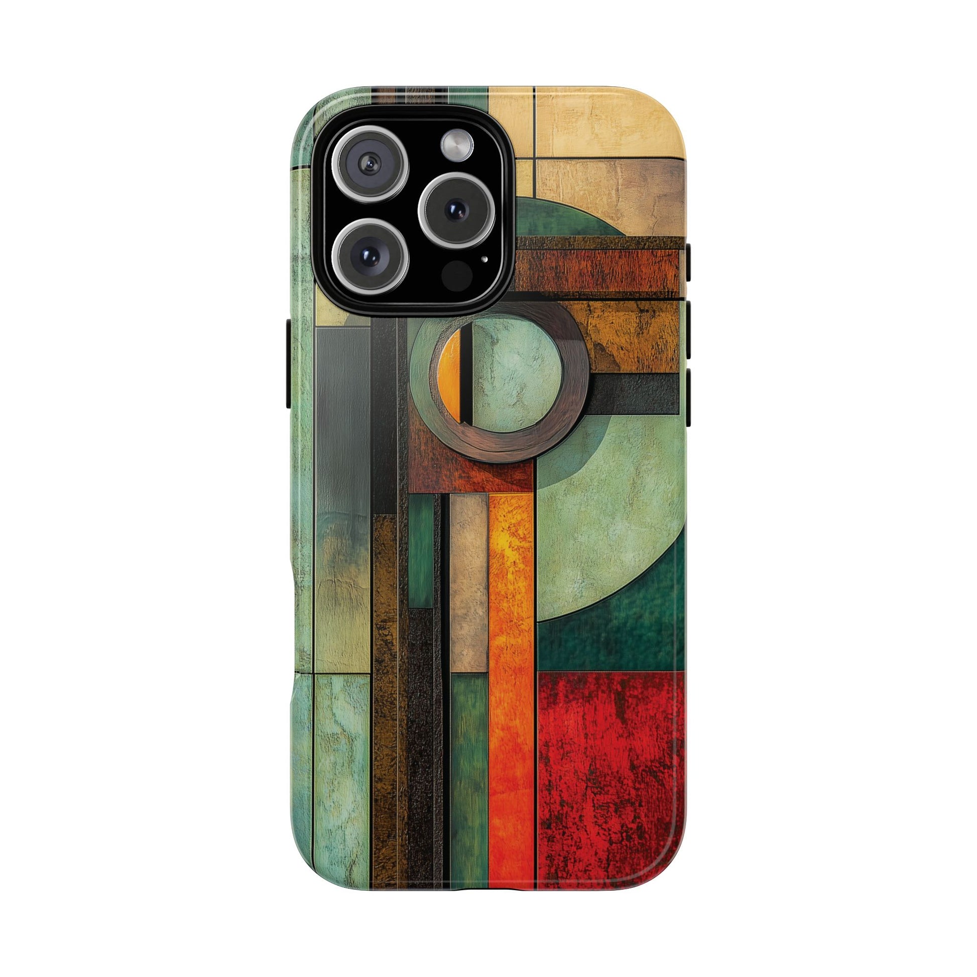 Natural Prairie Style Frank Lloyd Wright Usonian Phone Case Geometric  Art Deco Marble Gold 13 14 15 16 iPhone Pro Max Galaxy Pixel