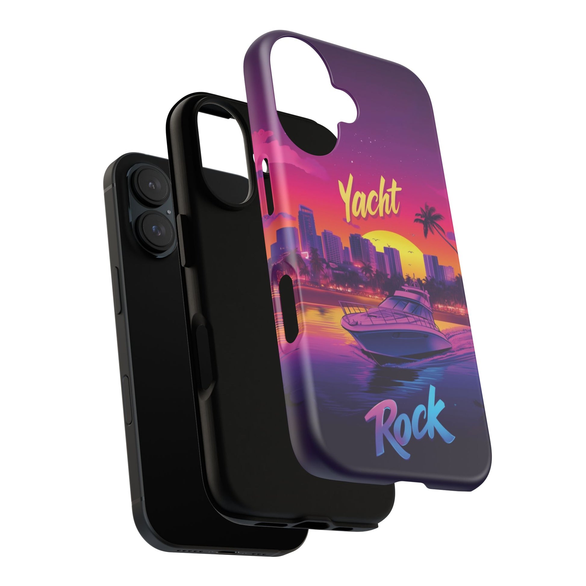 Yacht Rock Custom Phone Case iPhone 13 14 15 16 Pro Max Sunset Cruise Harbor Miami Vice Yacht Rock Gift Boating Captain South Beach Surfing