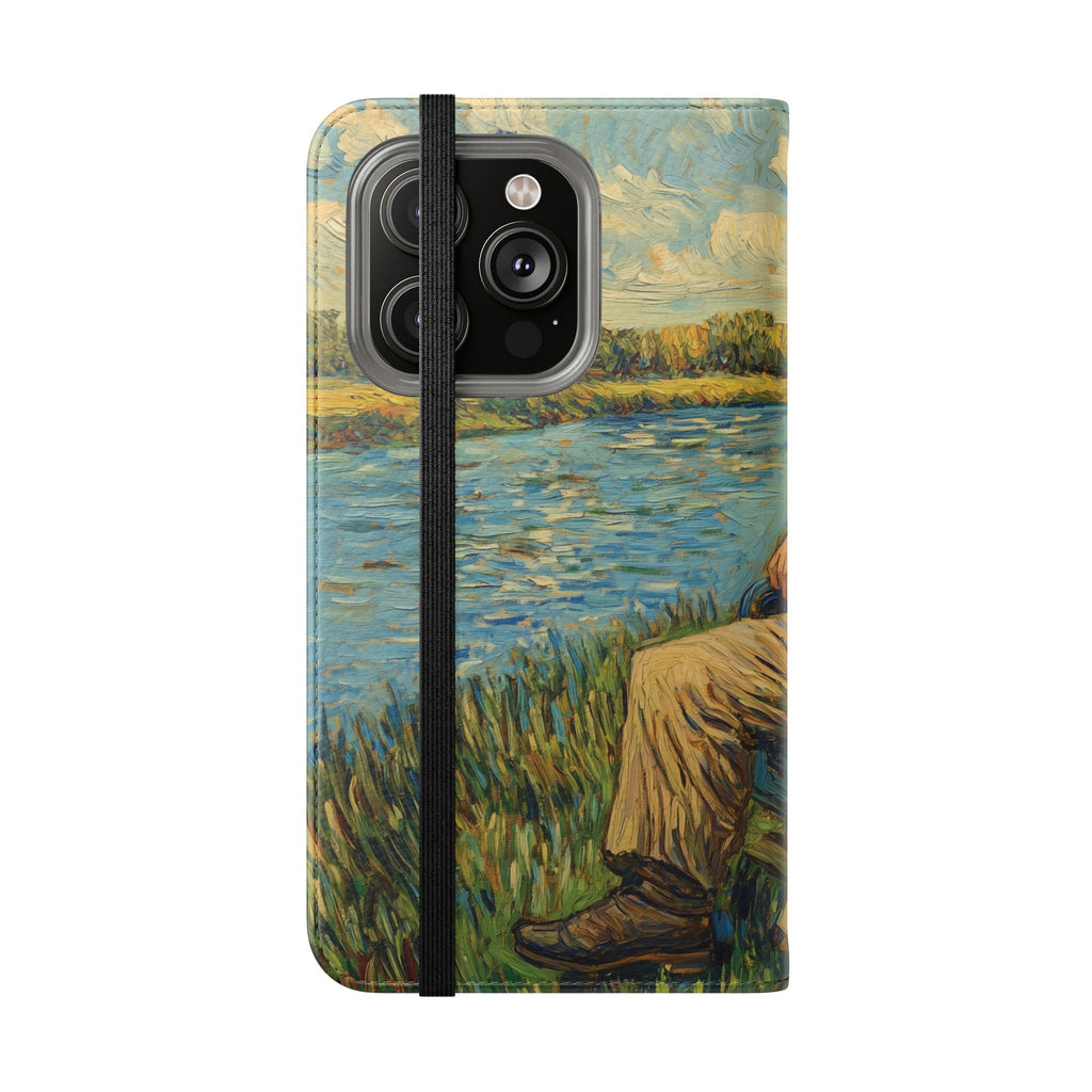 Flip Phone Case Painting A Van Gogh Down by the River iPhone 16 Pro Max  Galaxy