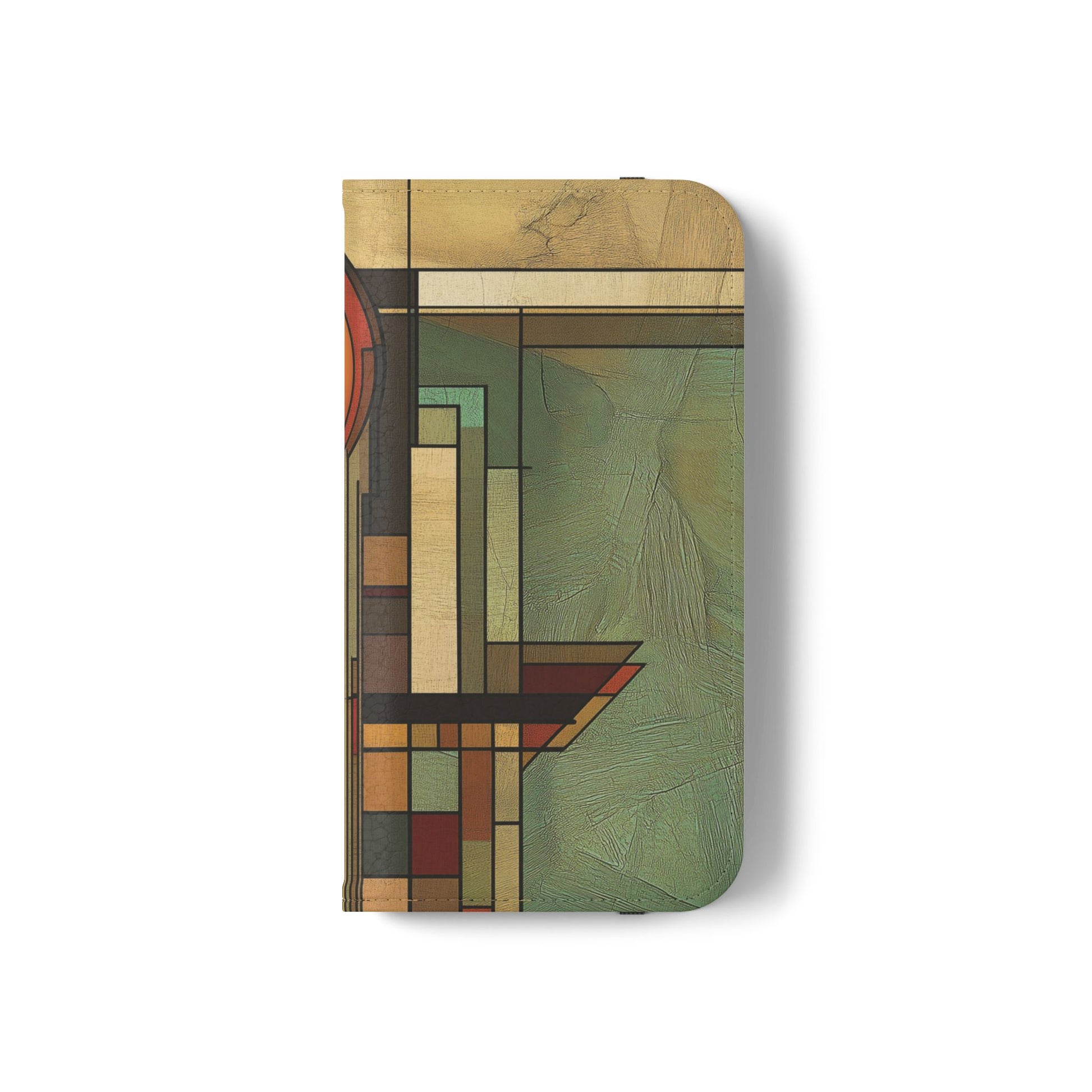 Art Deco Flip Case Frank Lloyd Prairie Style Stained Glass Wright, Phone Covers, Colorful Protective Accessories, Unique