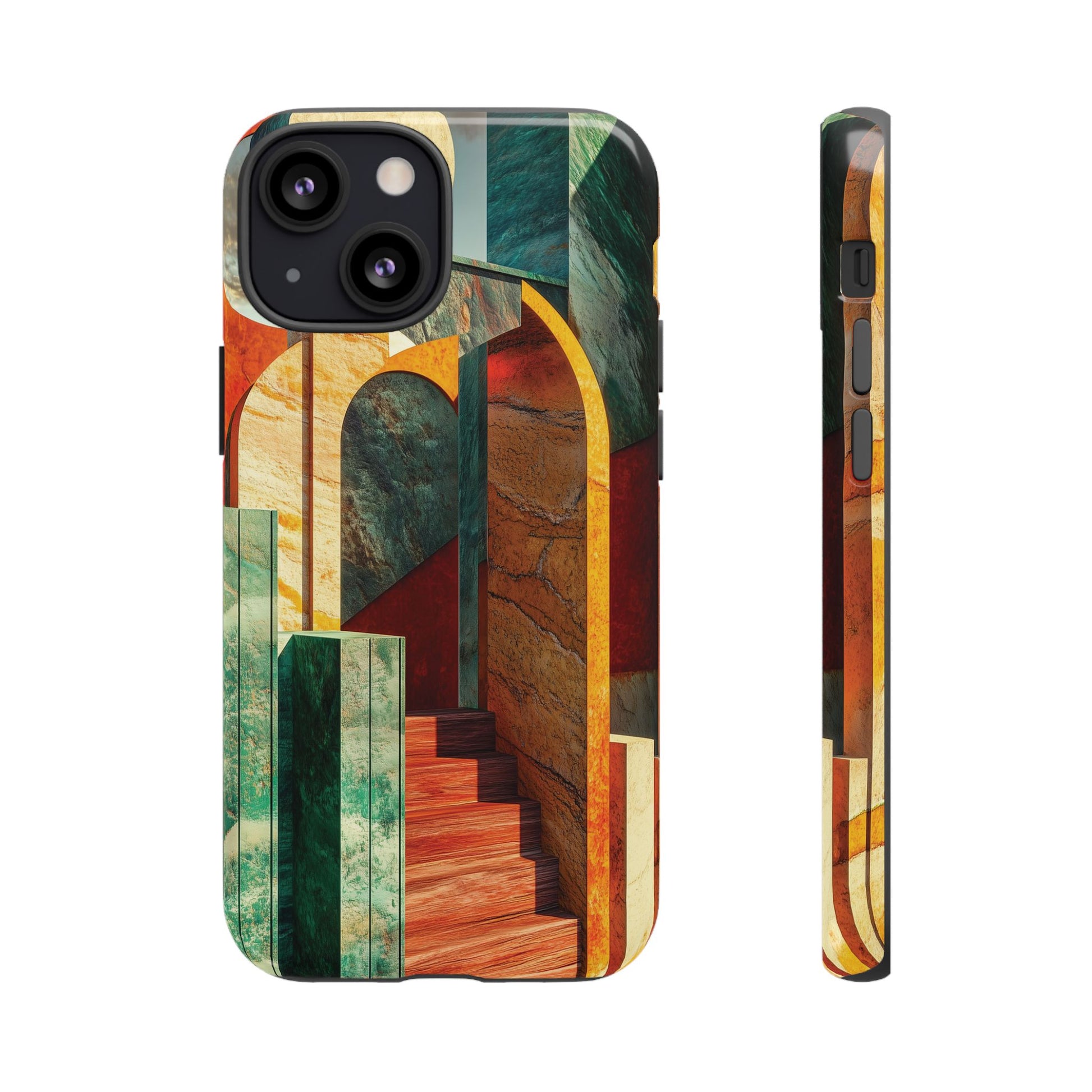 Arches Prairie Style Frank Lloyd Wright Usonian Phone Case Geometric Stained Glass Art Deco Marble 13 14 15 16 iPhone Pro Max Galaxy Pixel