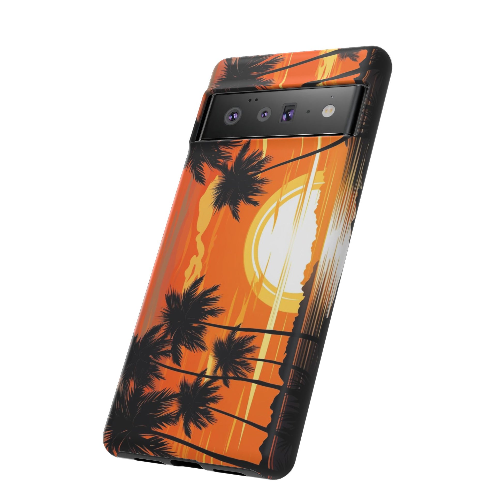 Sunset Palm Trees Tough Phone Cases for iPhone and Android