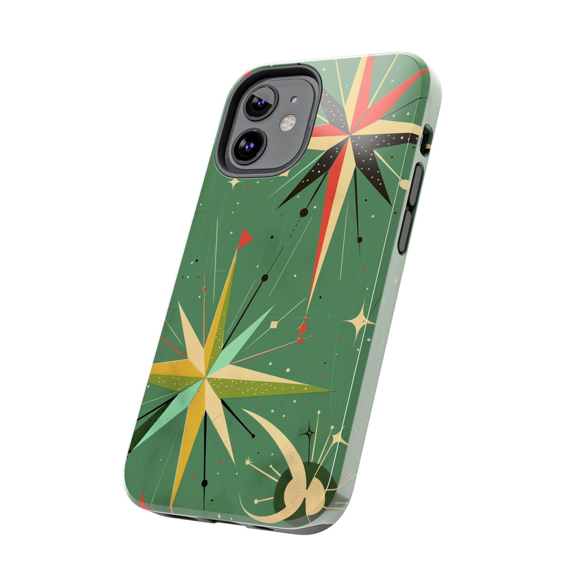 Mid Century Modern Star Design Phone Case, Earth Tone Colors, Retro Style Smartphone Cover, Vintage Phone Case, iPhone 14 Case, Apple iPhone