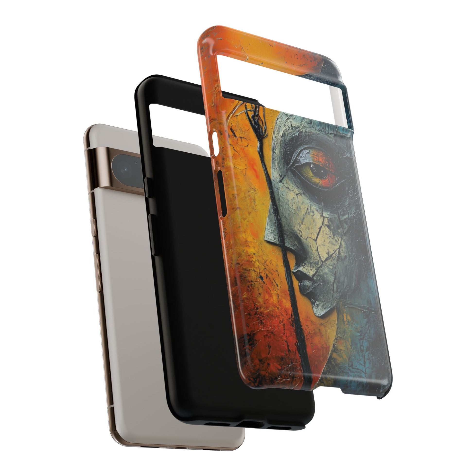 Surrealist Art Phone Case Salvador Dali Style Face Tough Case Unique Artistic 3D Textured Look Surrealism Gift Art iPhone 13 14 15 16