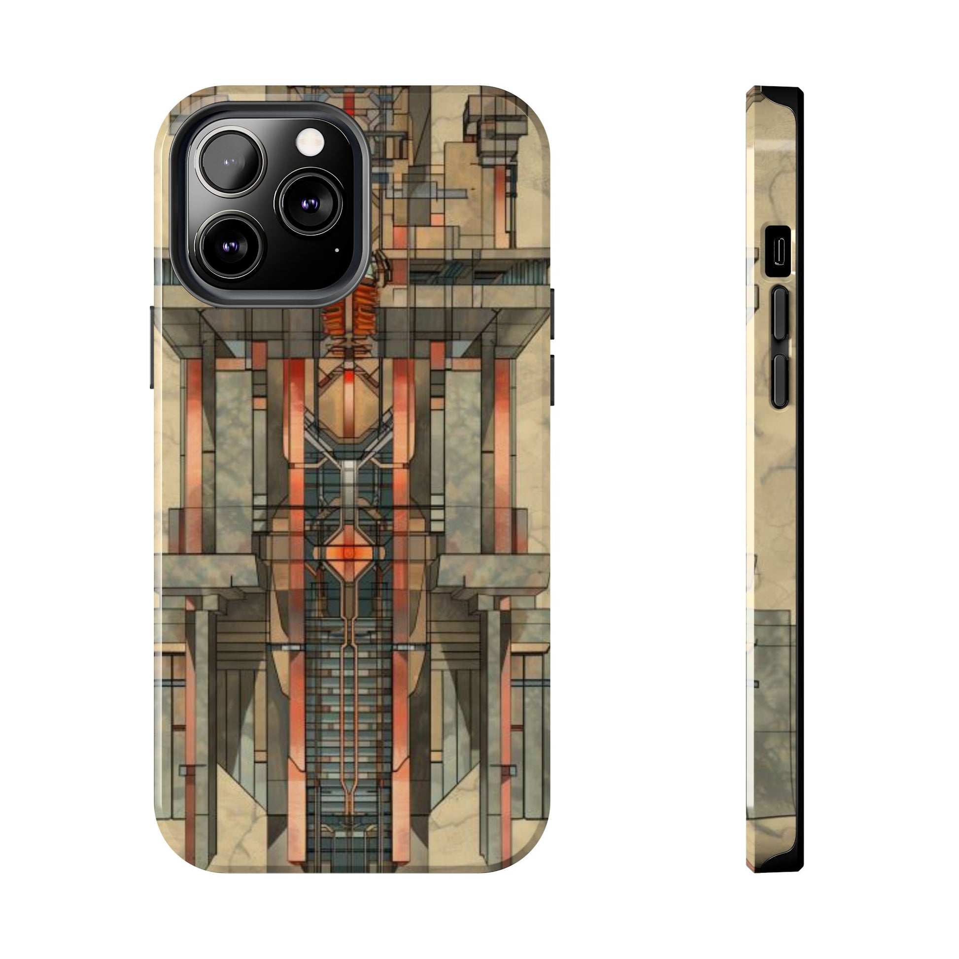 Prairie Style Frank Lloyd Wright Phone Case - Architectural Design iPhone Tough Cover - Unique Art Deco Protective Accessory