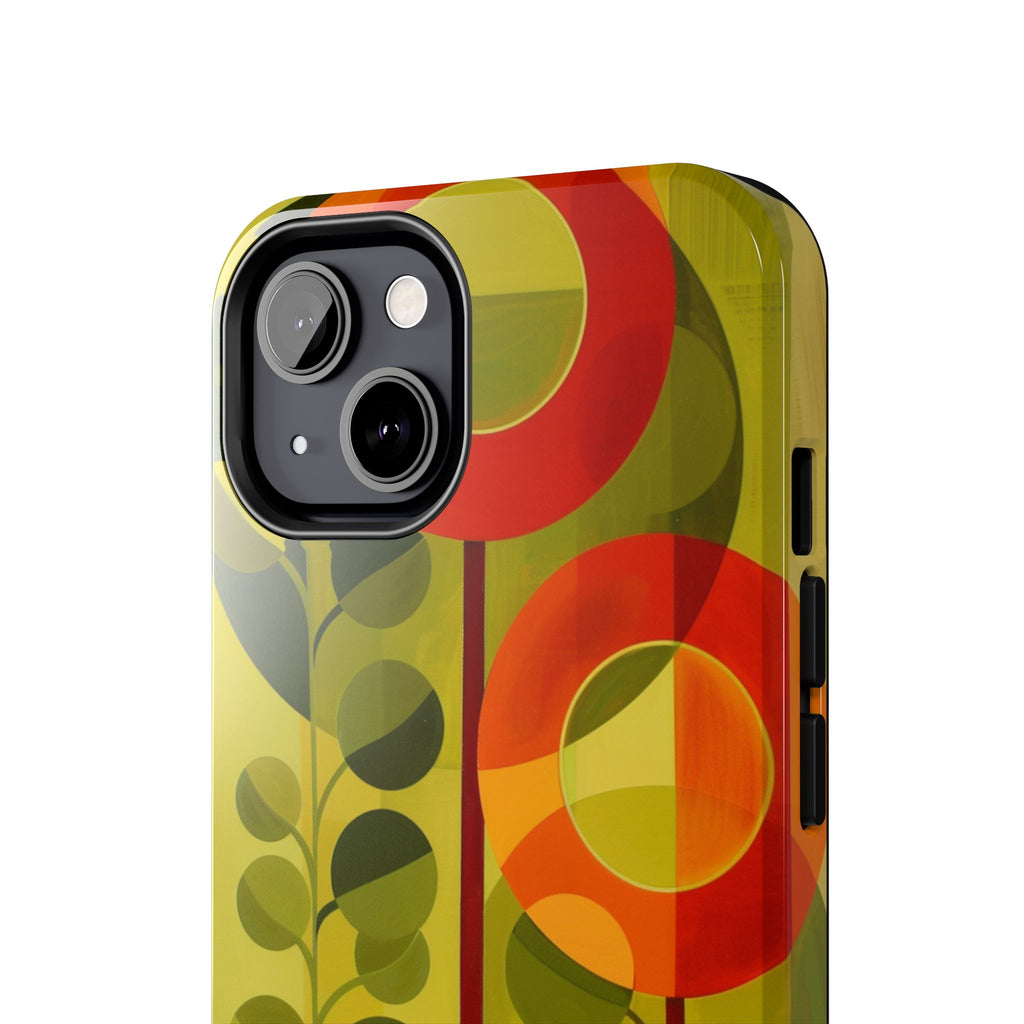 Atomic Flower Phone Case, Mid-Mod Phone Case, Artwork iPhone Case, Unique Floral Pattern Phone Case, Art Deco, Minimalist, Tough Iphone Case