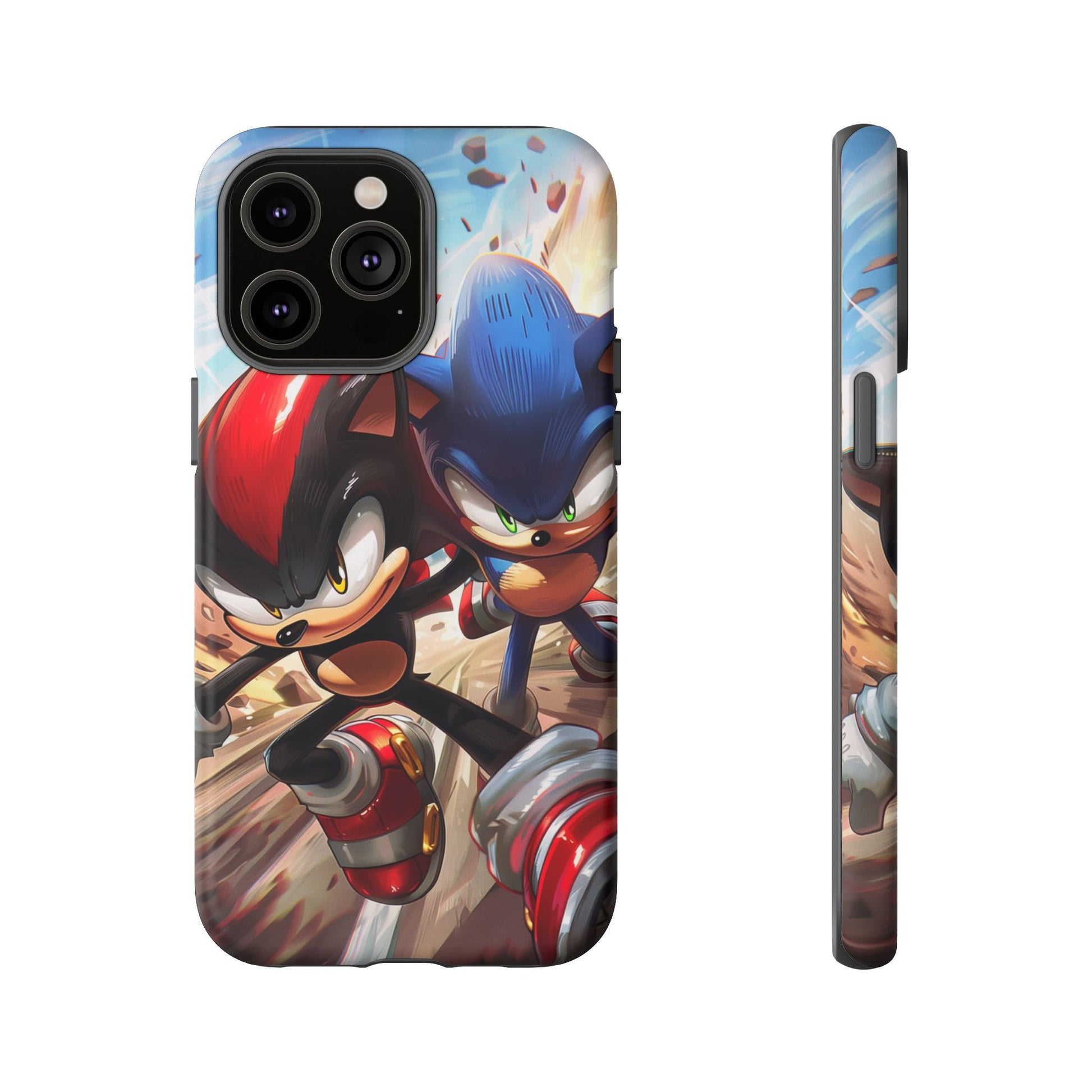 Sonic and Shadow Phone Case, Sonic and Shadow, Tough Android Case, Fun Video Game Phone Case, Retro Game Case, SEGA Video Game Android Case
