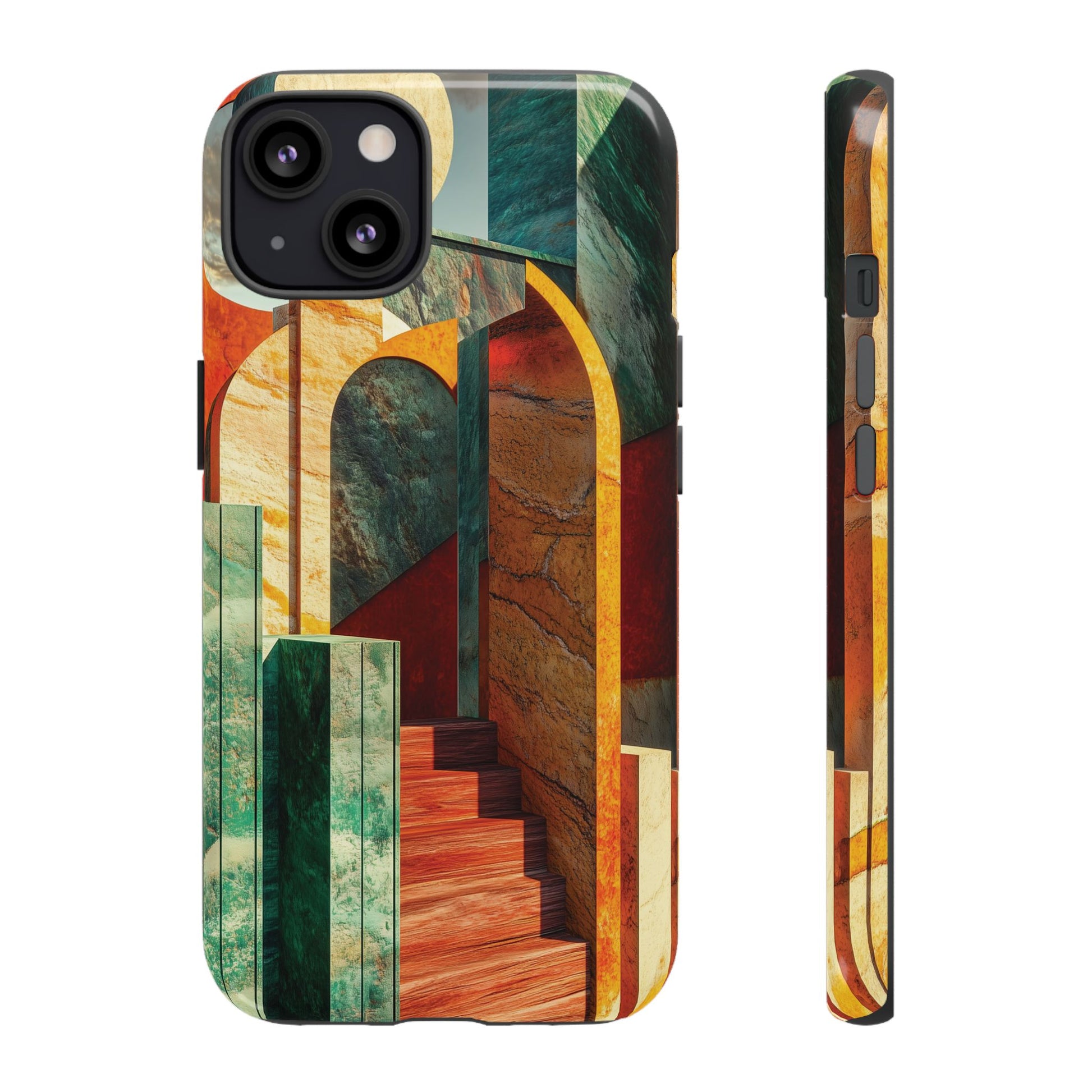 Arches Prairie Style Frank Lloyd Wright Usonian Phone Case Geometric Stained Glass Art Deco Marble 13 14 15 16 iPhone Pro Max Galaxy Pixel
