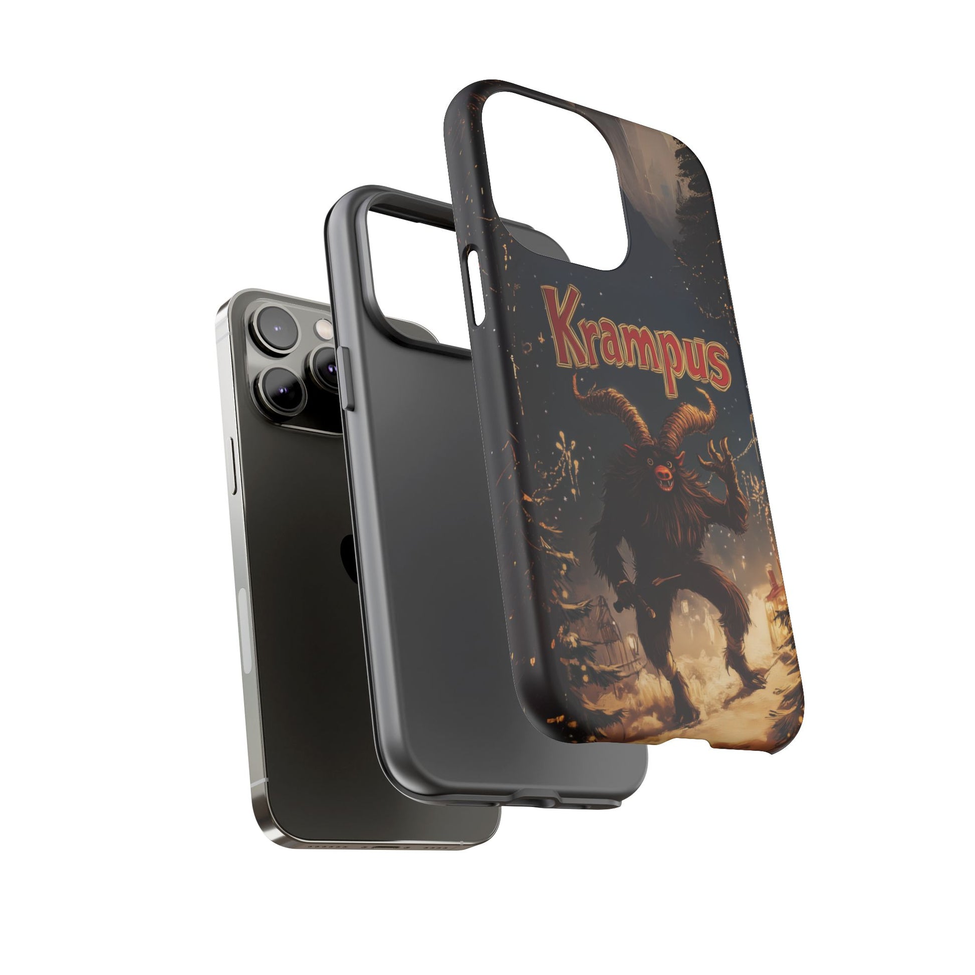 Friendly Krampus Christmas Phone Case Gothic Holiday Traditional Design Scary Merry Santa Claus iphone 13 14 15 16 Pro Max Galaxy Pixel