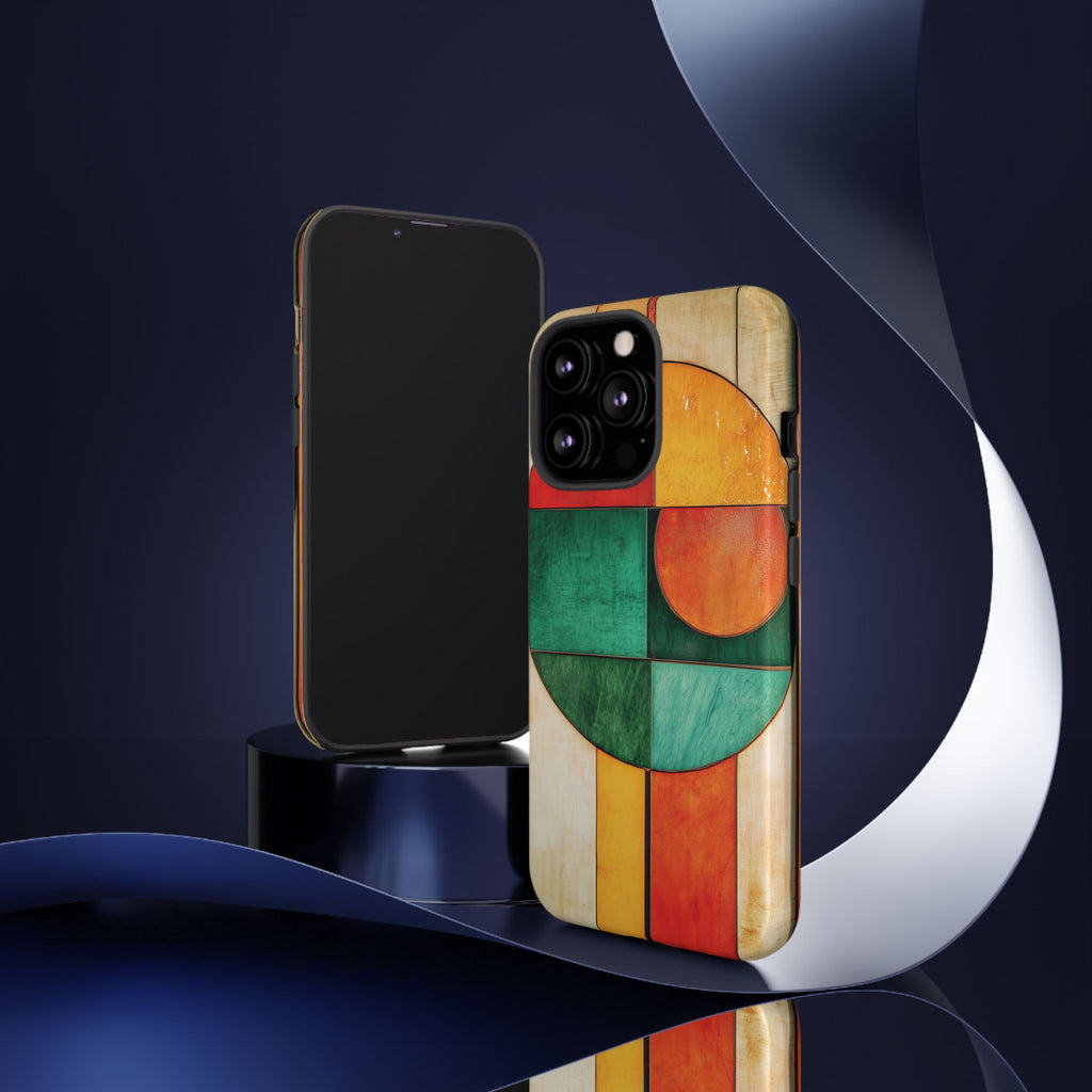 Circles Frank Lloyd Wright Usonian Prairie Phone Case Geometric Stained Glass Art Deco Marble Gold 13 14 15 16 iPhone Pro Max Galaxy Pixel