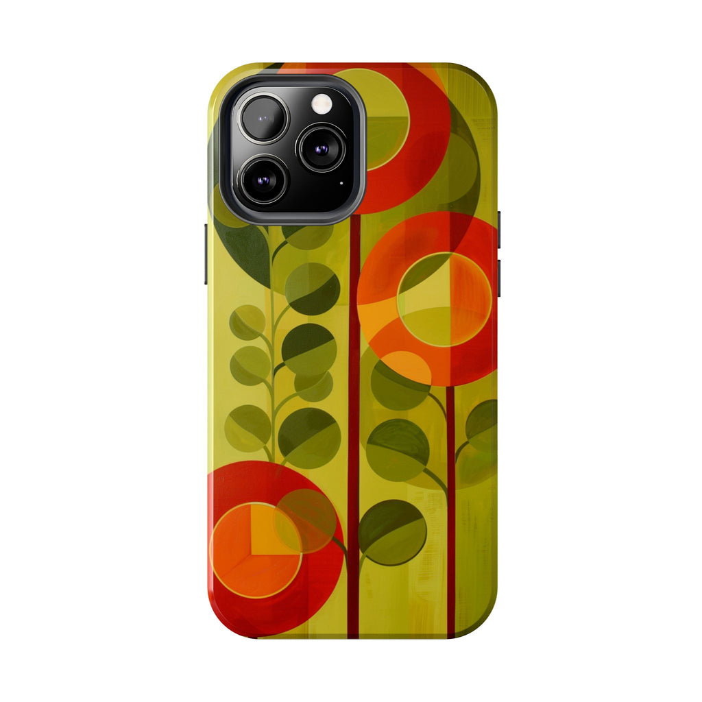 Atomic Flower Phone Case, Mid-Mod Phone Case, Artwork iPhone Case, Unique Floral Pattern Phone Case, Art Deco, Minimalist, Tough Iphone Case