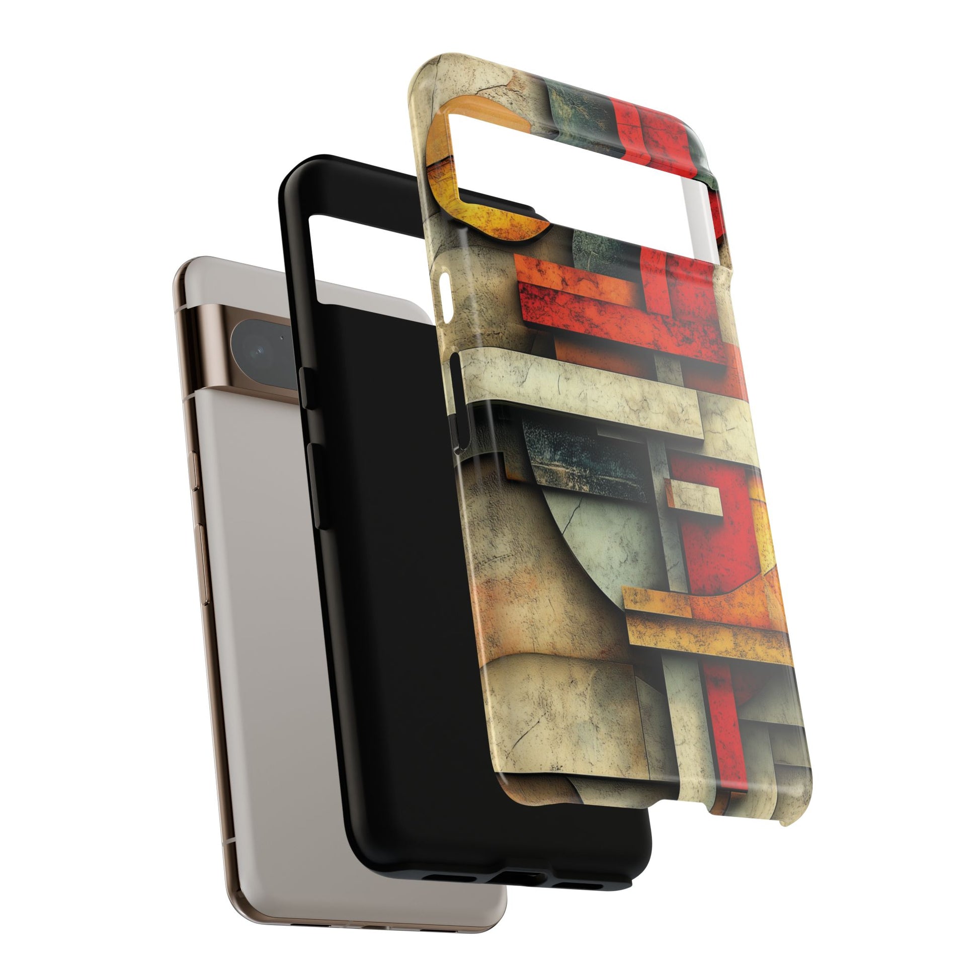 Red Prairie Style Frank Lloyd Wright Usonian Phone Case Geometric Stained Glass Art Deco Marble Gold 13 14 15 16 iPhone Pro Max Galaxy Pixel