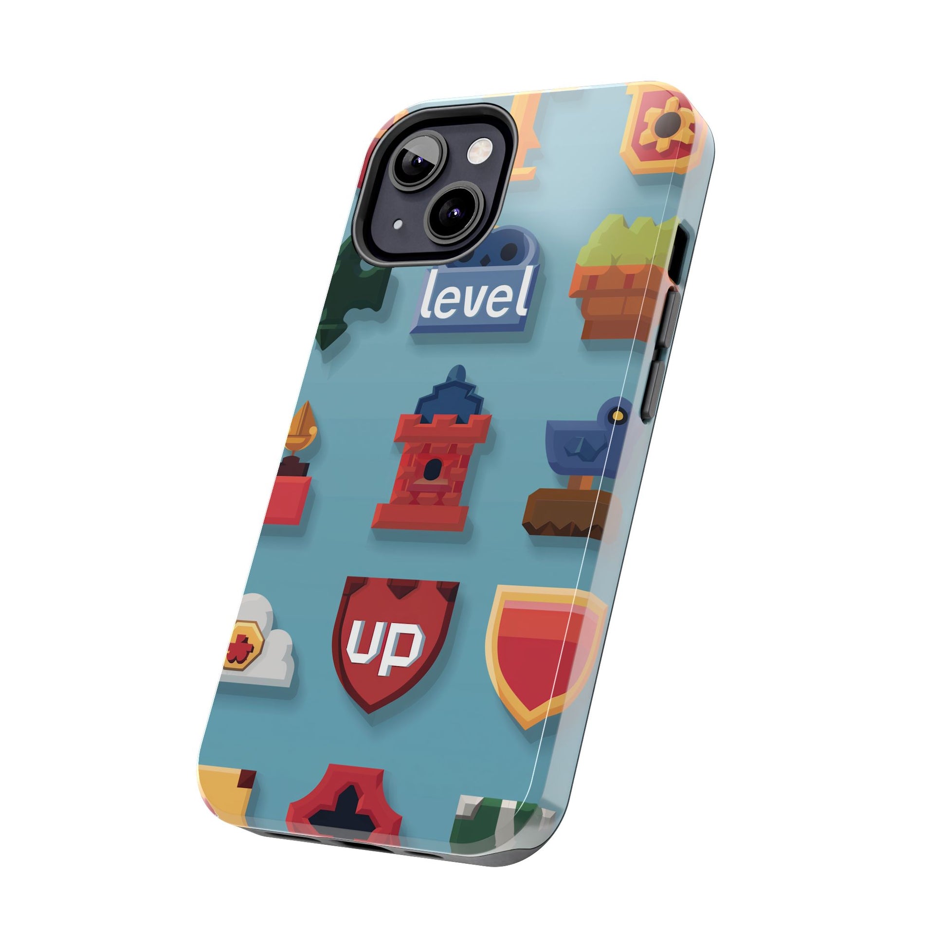 Pixel Art Video Game Level Up Phone Case, Retro Gaming Design, Geeky Gamer Phone Cover, Unique Video Game Art Accessories