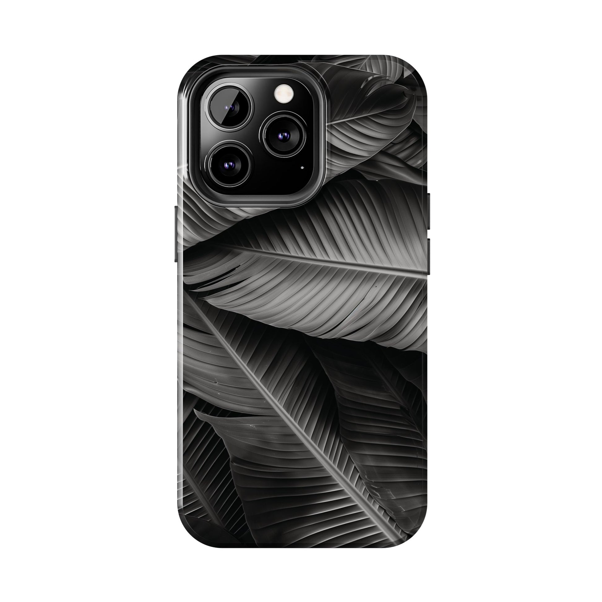 Custom Palm Leaf Phone Case, Palm Tree Phone Case, Tropical Leaf Design, Summer iPhone Cover, Black and White iPhone Case, iPhone 15 Pro Max