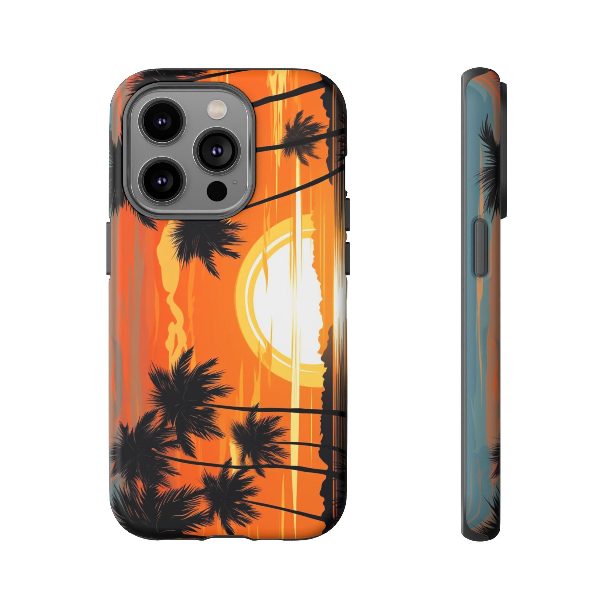 Sunset Palm Trees Tough Phone Cases for iPhone and Android