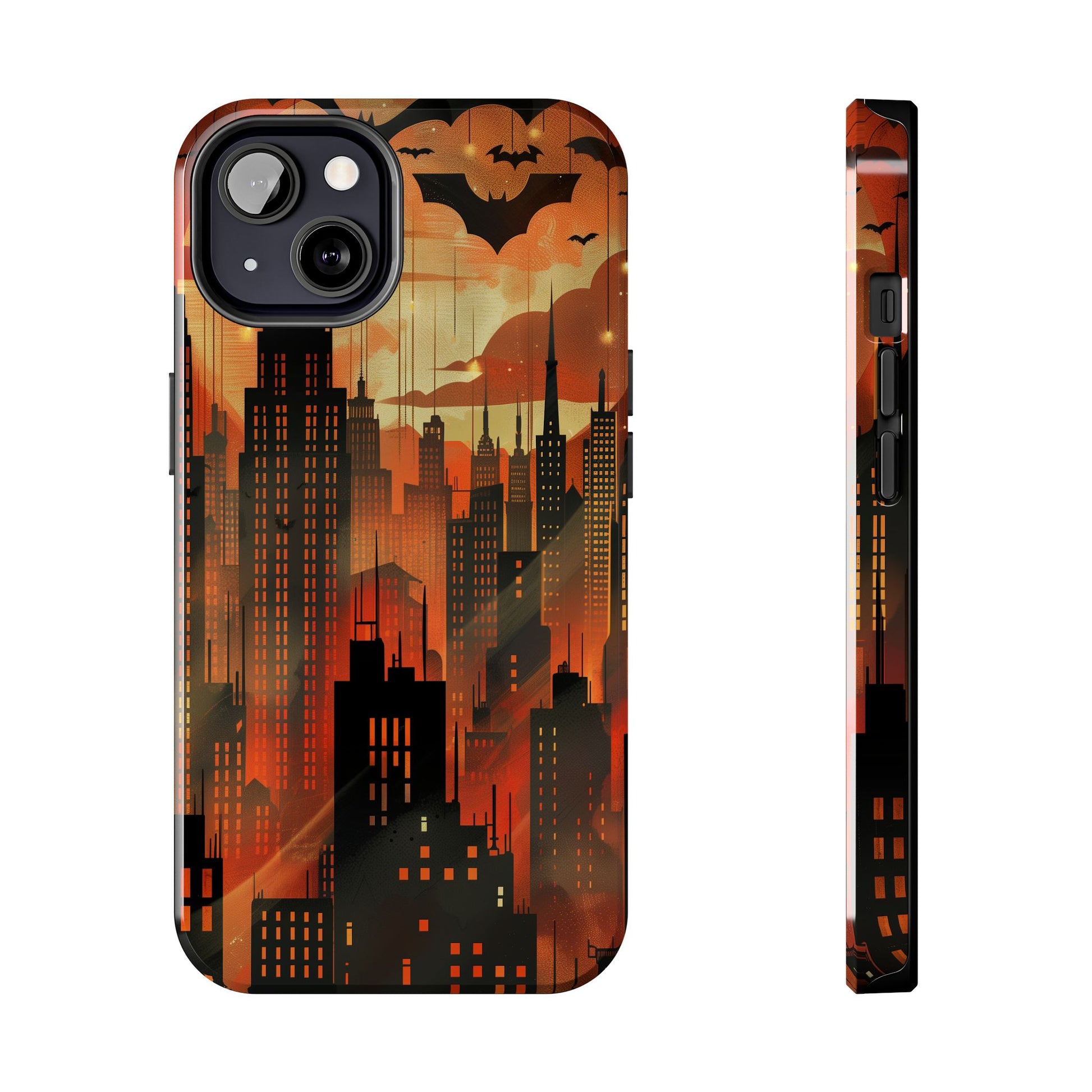 Batman Inspired Phone Case - Gotham Art Deco Style - Comic Book Hero Phone Cover - Unique Superhero Accessory