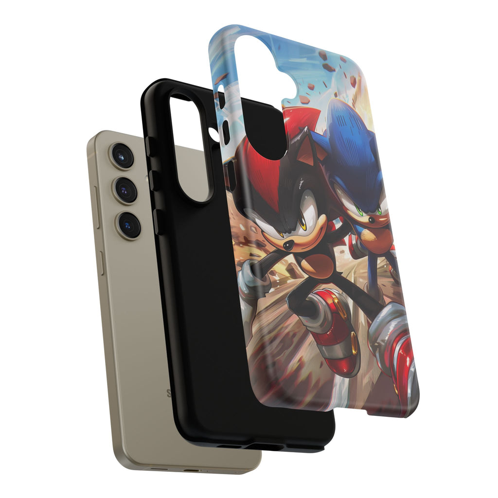 Sonic and Shadow Phone Case, Sonic and Shadow, Tough Android Case, Fun Video Game Phone Case, Retro Game Case, SEGA Video Game Android Case