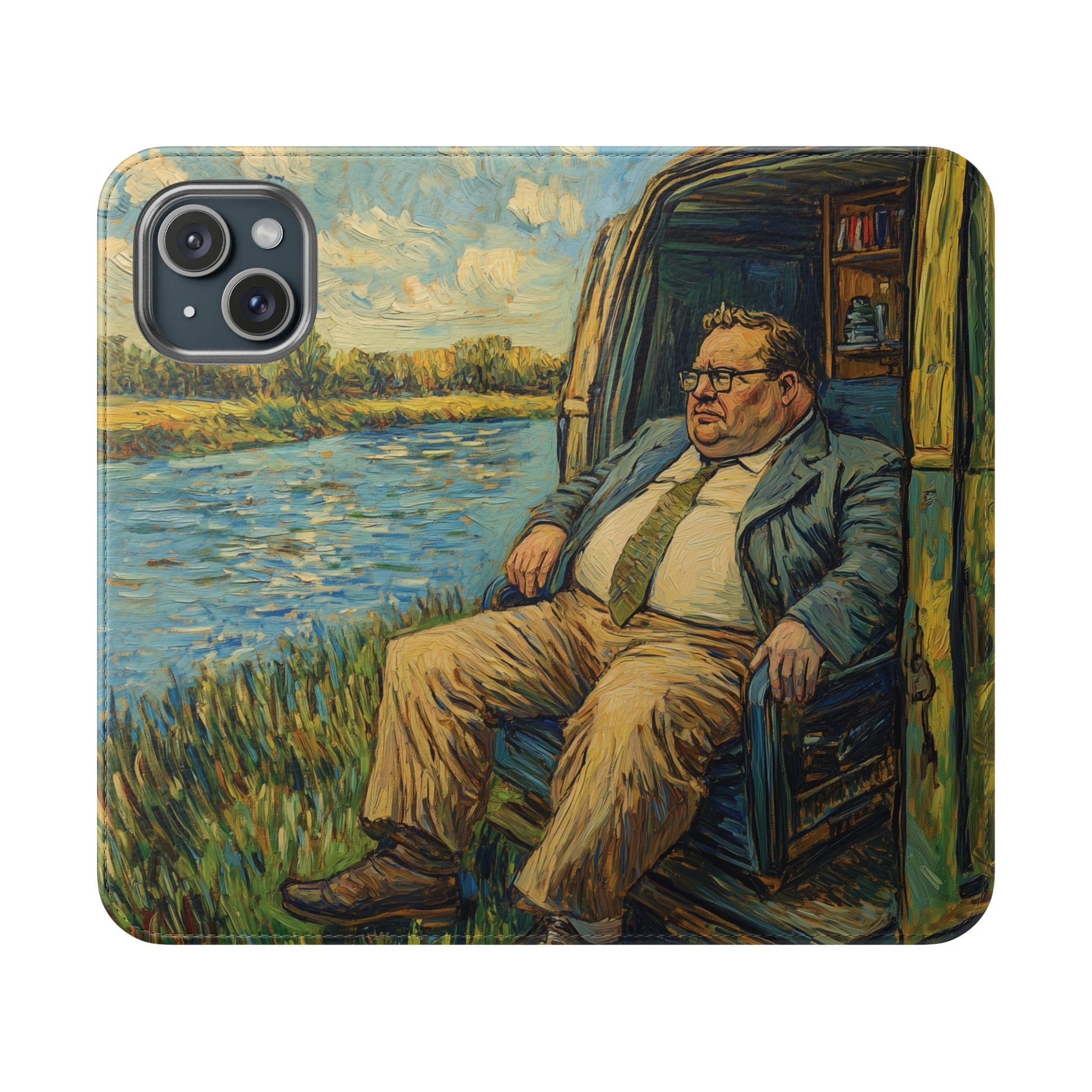 Flip Phone Case Painting A Van Gogh Down by the River iPhone 16 Pro Max  Galaxy