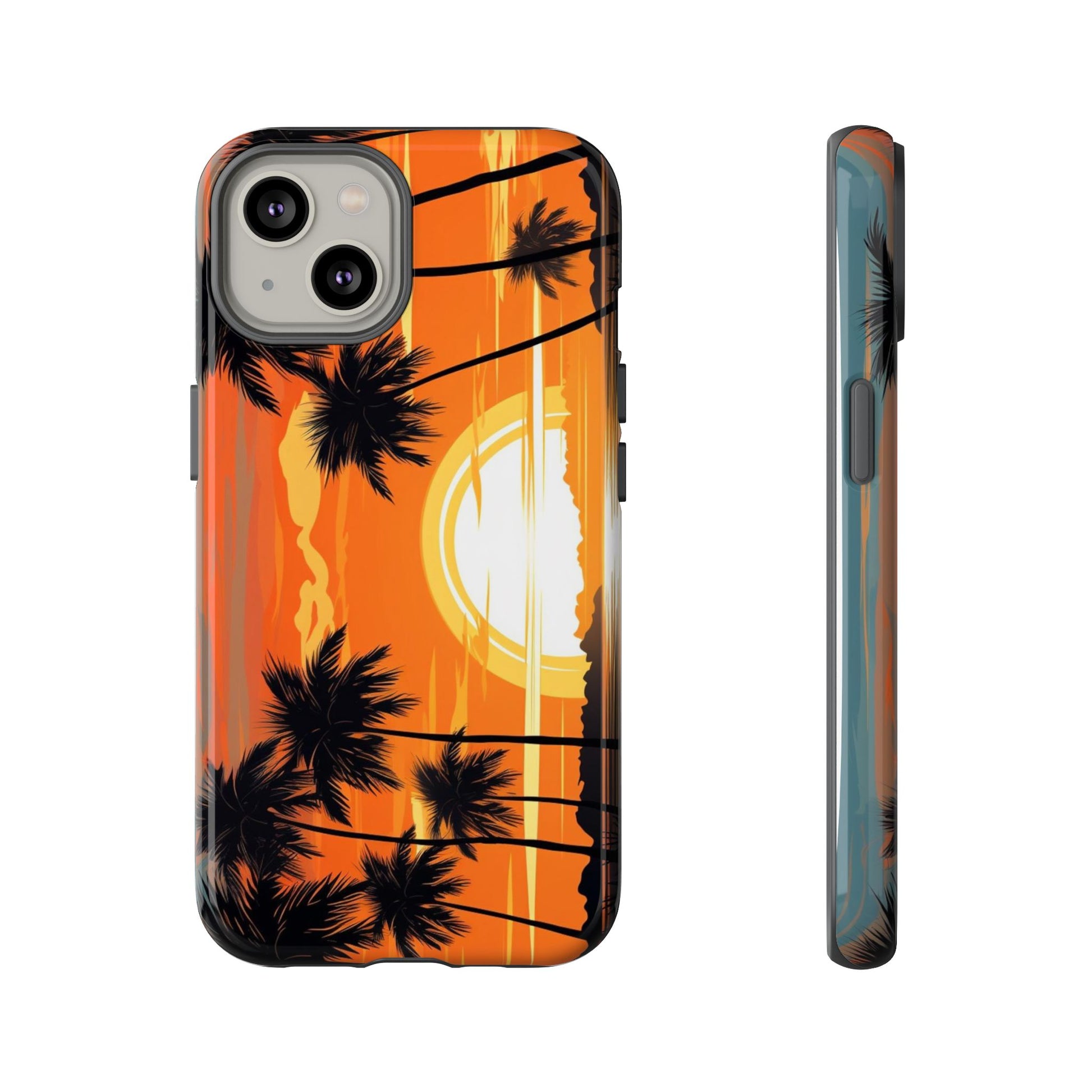 Sunset Palm Trees Tough Phone Cases for iPhone and Android