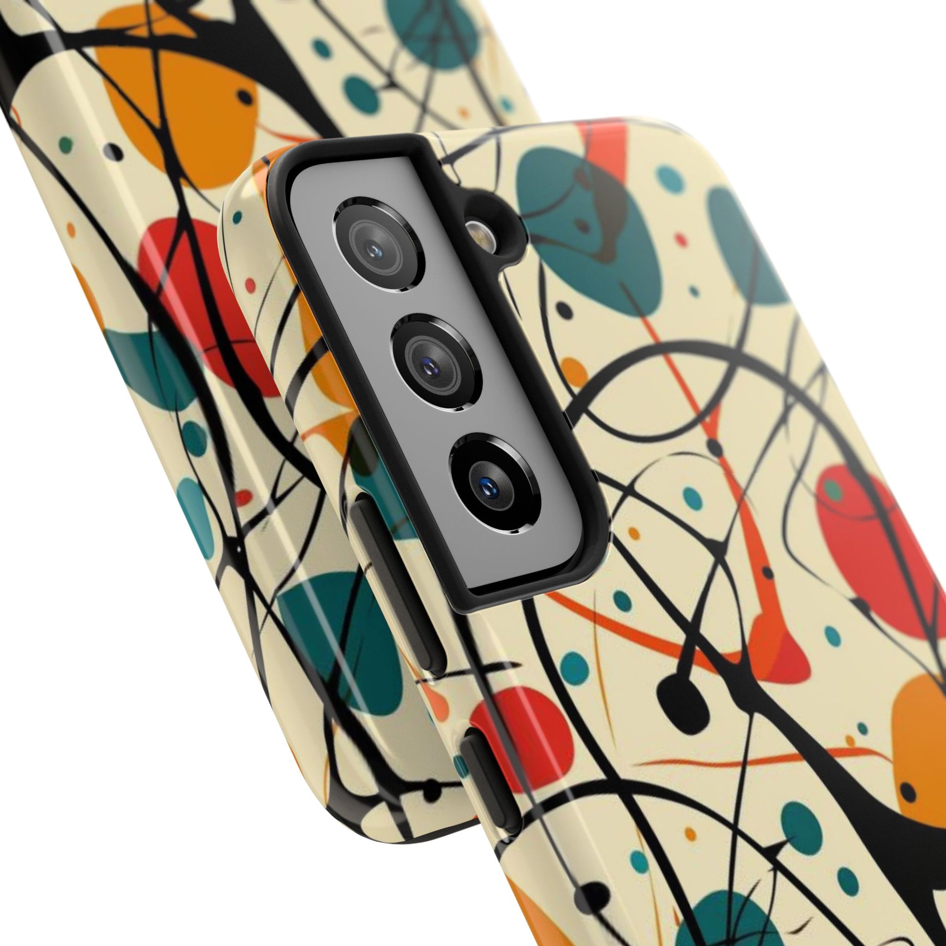 Mid Mod Phone Case,  Colorful Mid Mod Design Durable Phone Case, Vibrant and Stylish iPhone Tough Cover, iphone 15 case, iphone 14 pro max