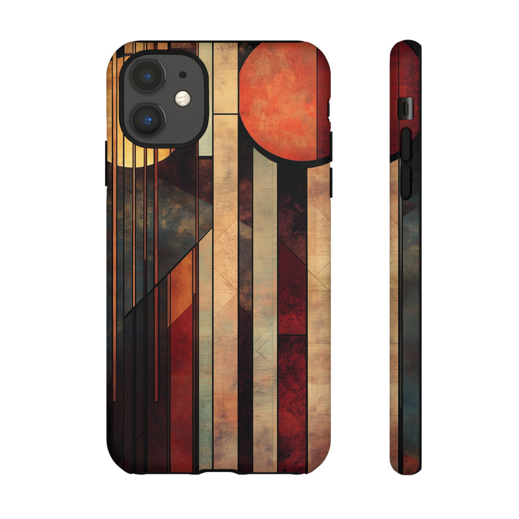 Dark Prairie Frank Lloyd Wright Usonian Phone Case Geometric Stained Glass Art Deco Marble Gold 13 14 15 16 iPhone Pro Max Galaxy Pixel