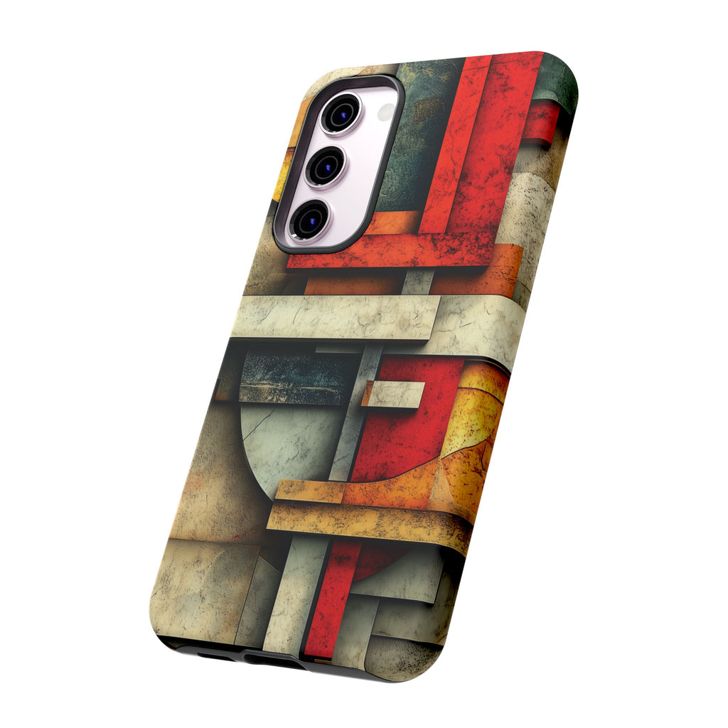 Red Prairie Style Frank Lloyd Wright Usonian Phone Case Geometric Stained Glass Art Deco Marble Gold 13 14 15 16 iPhone Pro Max Galaxy Pixel