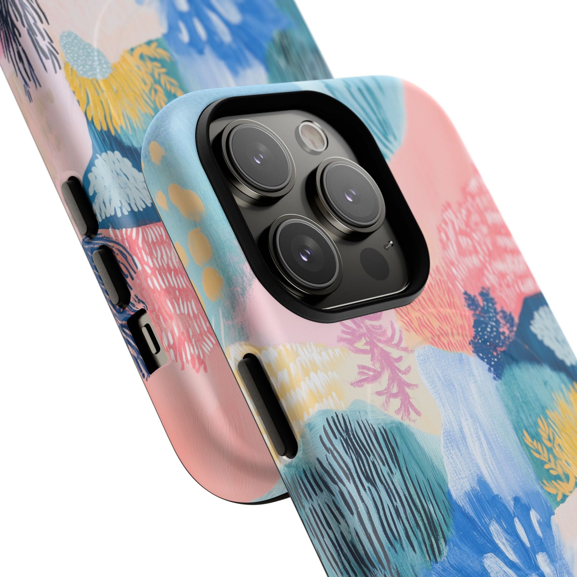 Cottagecore Coral Reef Pastel Abstract Art Magsafe Field Landscape  Floral Nature Hand Painted Artistic iPhone 14 15 16 Pro Max Plus