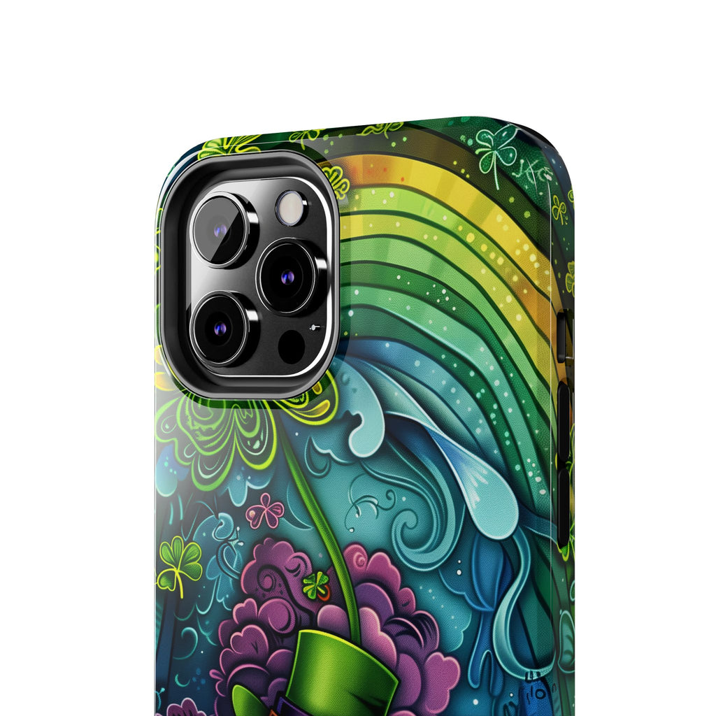 St. Patrick's Day Lucky Phone Case, Green Shamrock Protective Cover, Durable Irish Luck Phone Accessory, Holiday Gift Idea
