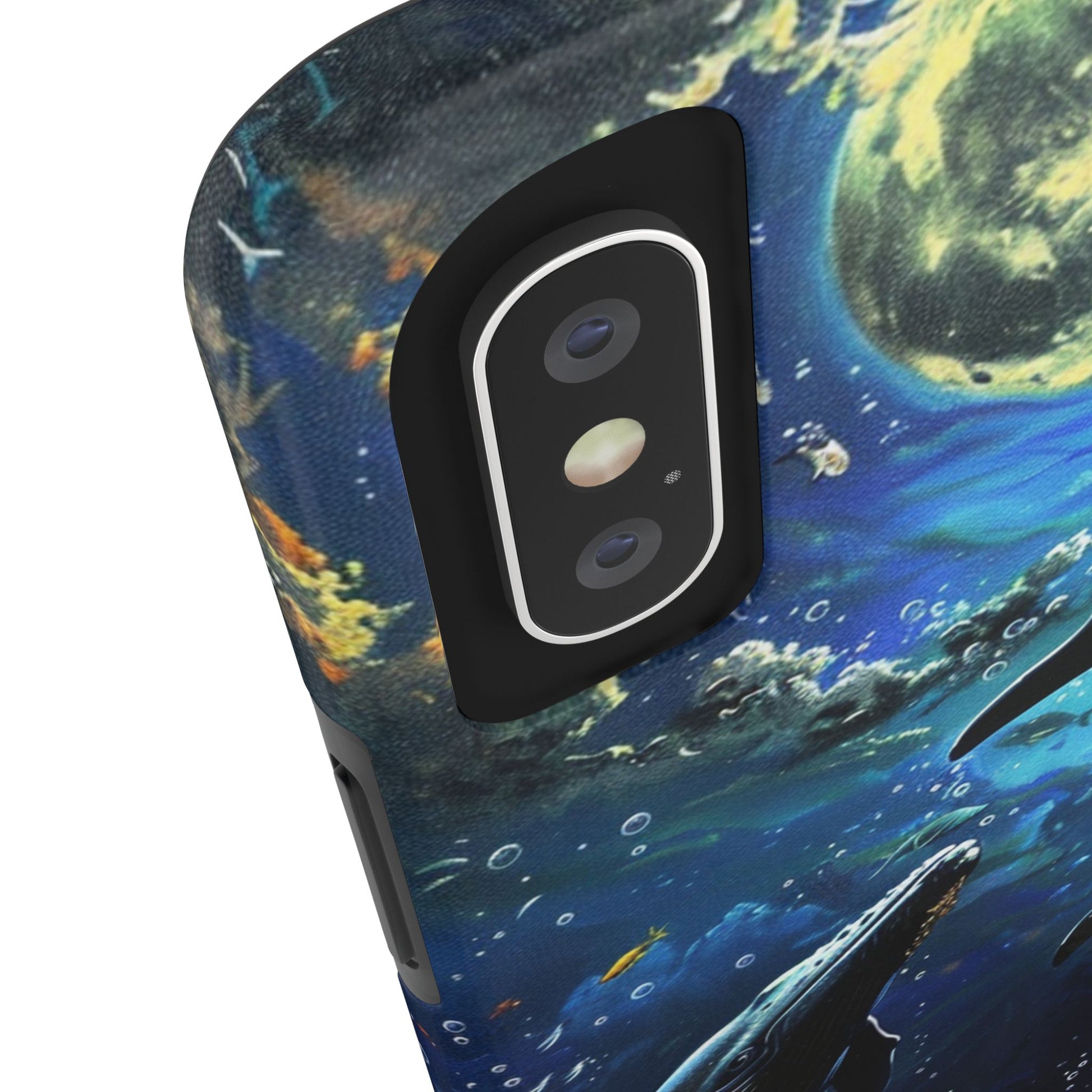 Moonlit Whales Underwater Phone Case - Durable and Stunning Protective Cover