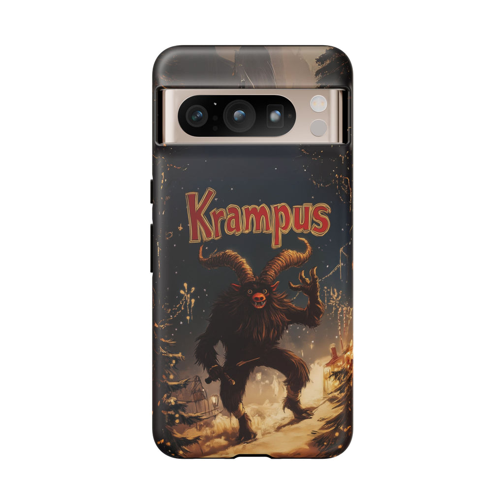 Friendly Krampus Christmas Phone Case Gothic Holiday Traditional Design Scary Merry Santa Claus iphone 13 14 15 16 Pro Max Galaxy Pixel