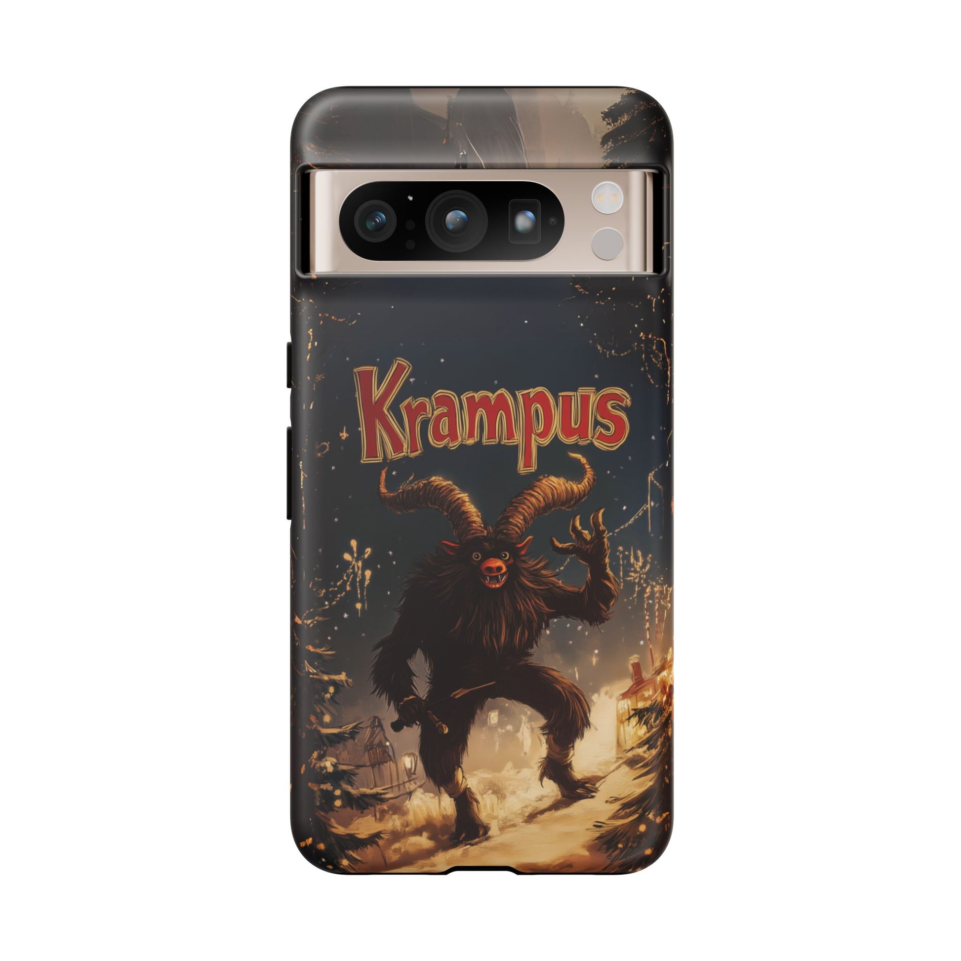 Friendly Krampus Christmas Phone Case Gothic Holiday Traditional Design Scary Merry Santa Claus iphone 13 14 15 16 Pro Max Galaxy Pixel