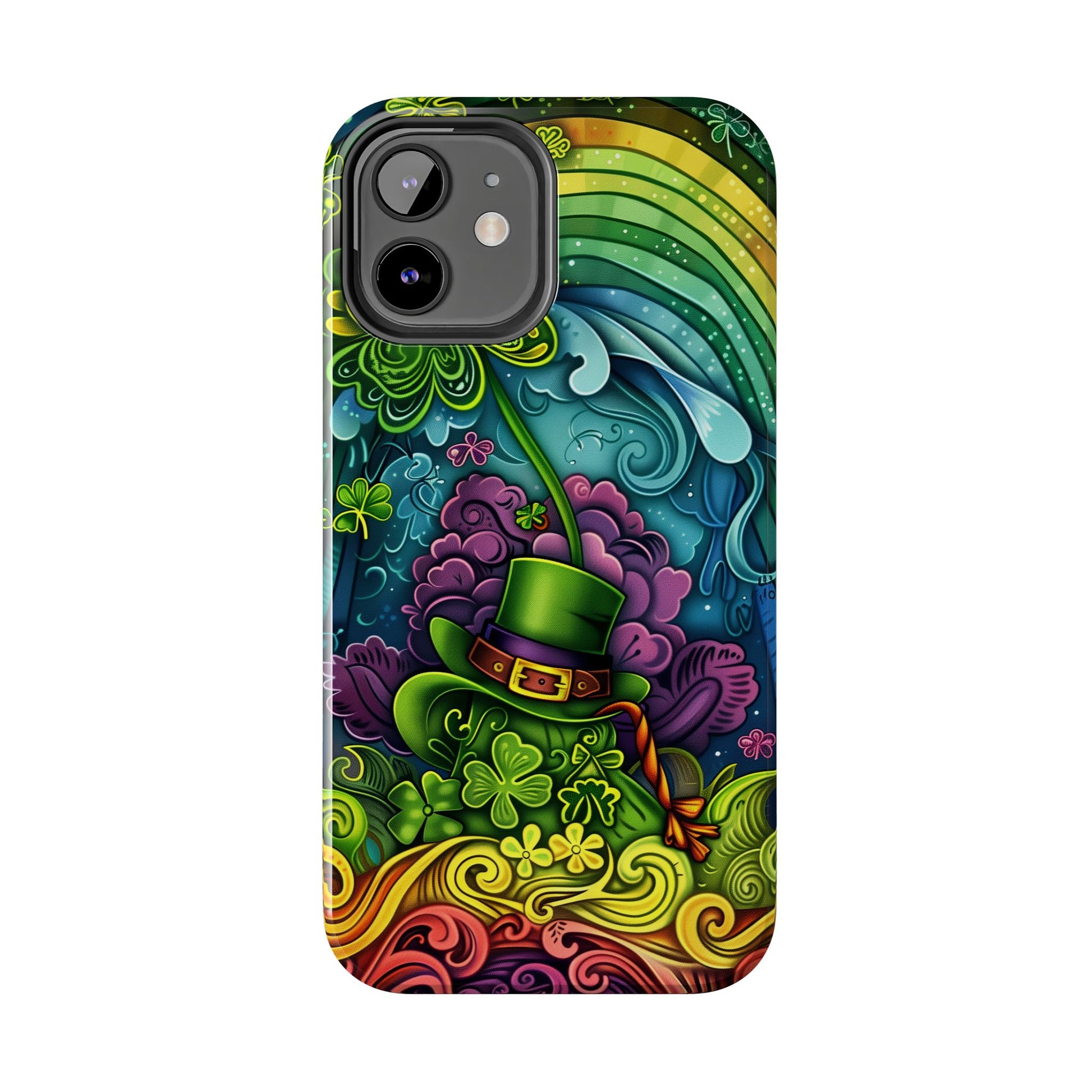 St. Patrick's Day Lucky Phone Case, Green Shamrock Protective Cover, Durable Irish Luck Phone Accessory, Holiday Gift Idea