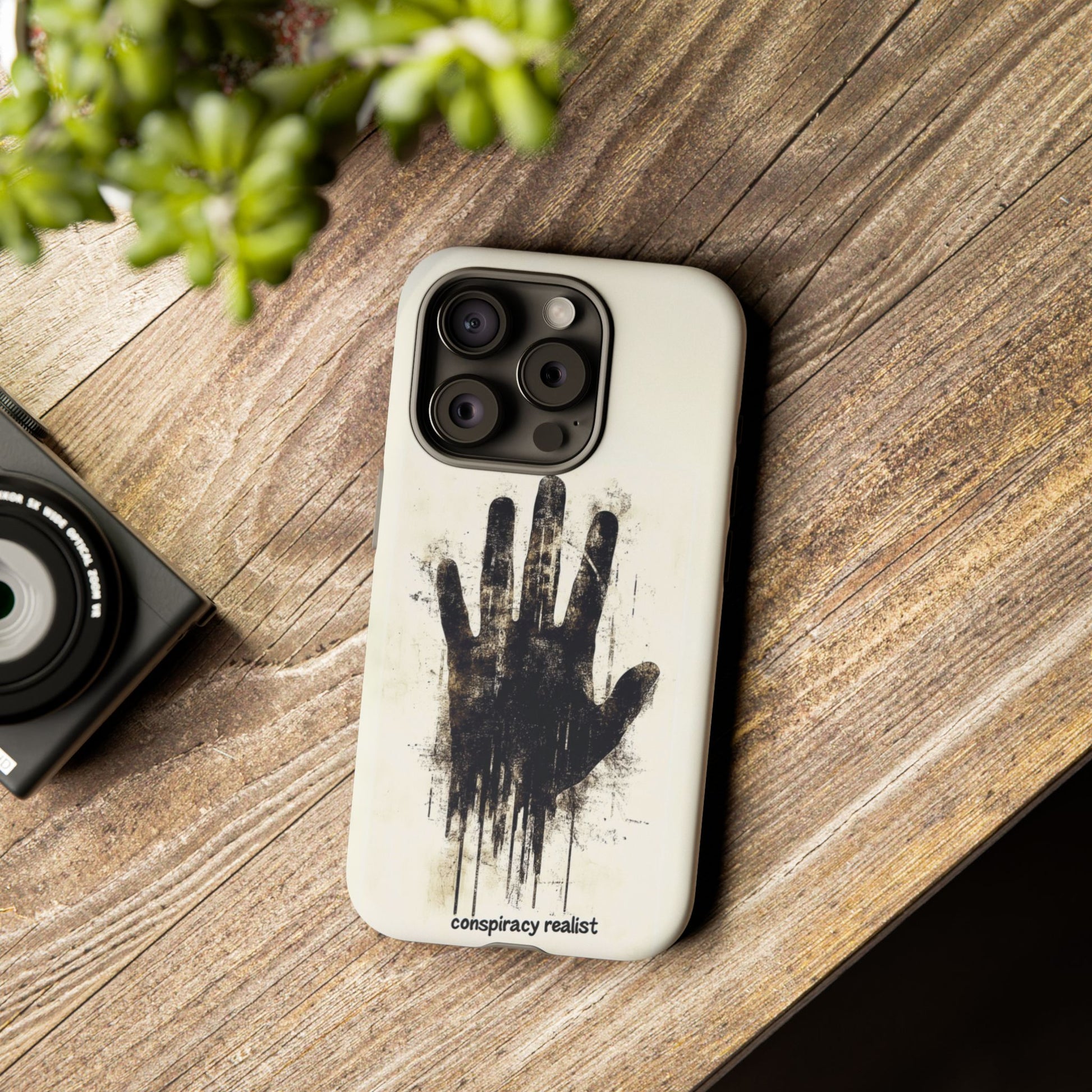 Conspiracy Realist Paranormal Mystery Design X-Files Inspired Ghostly Hand Conspiracy Theory Creepy iPhone 13 14 15 16 Pro Max Galaxy Pixel