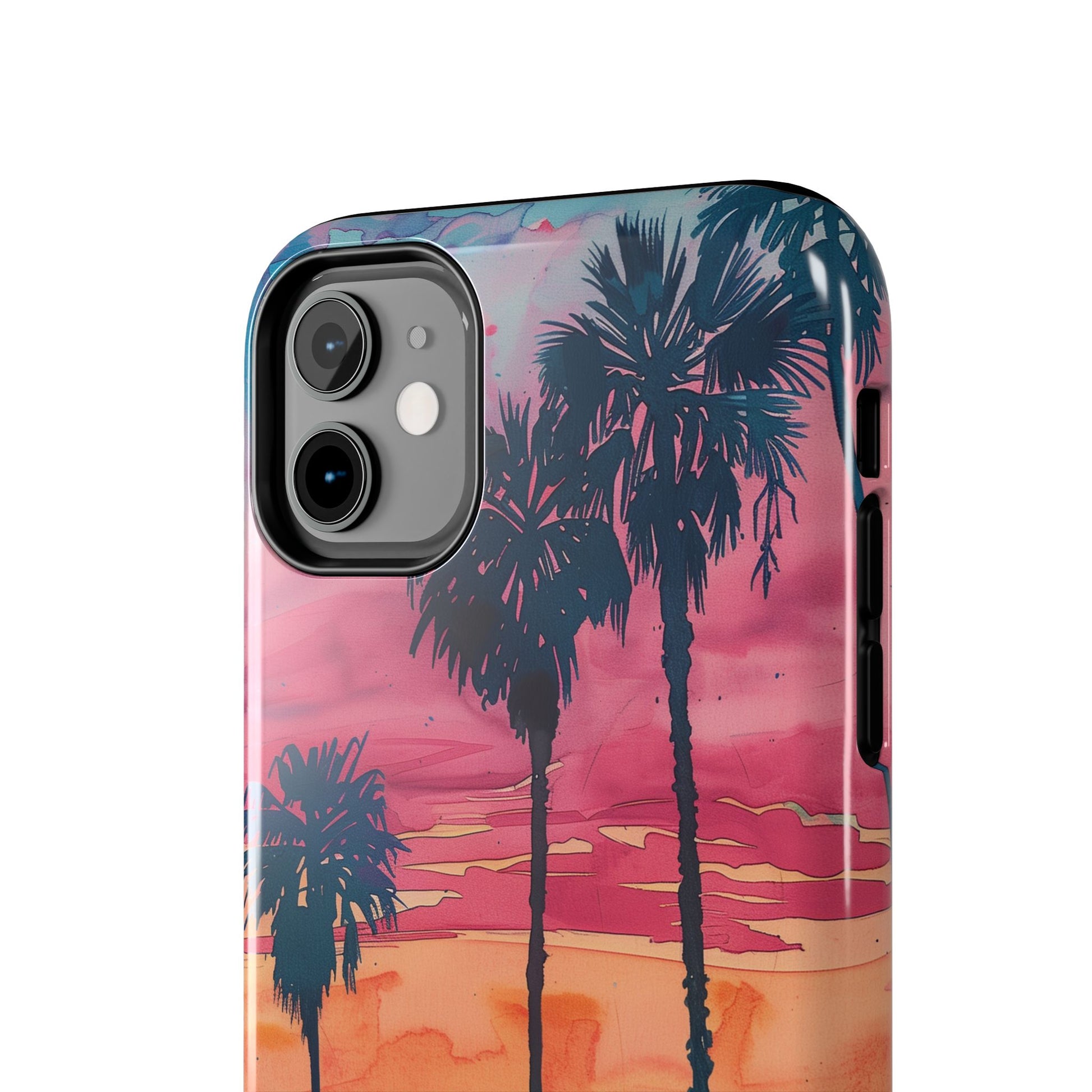 Los Angeles Sunset iPhone Case, Golden Hour Scenic View, Hollywood Hills Sunset Phone Case, Palm Trees Phone Case, iphone 15 pro max case