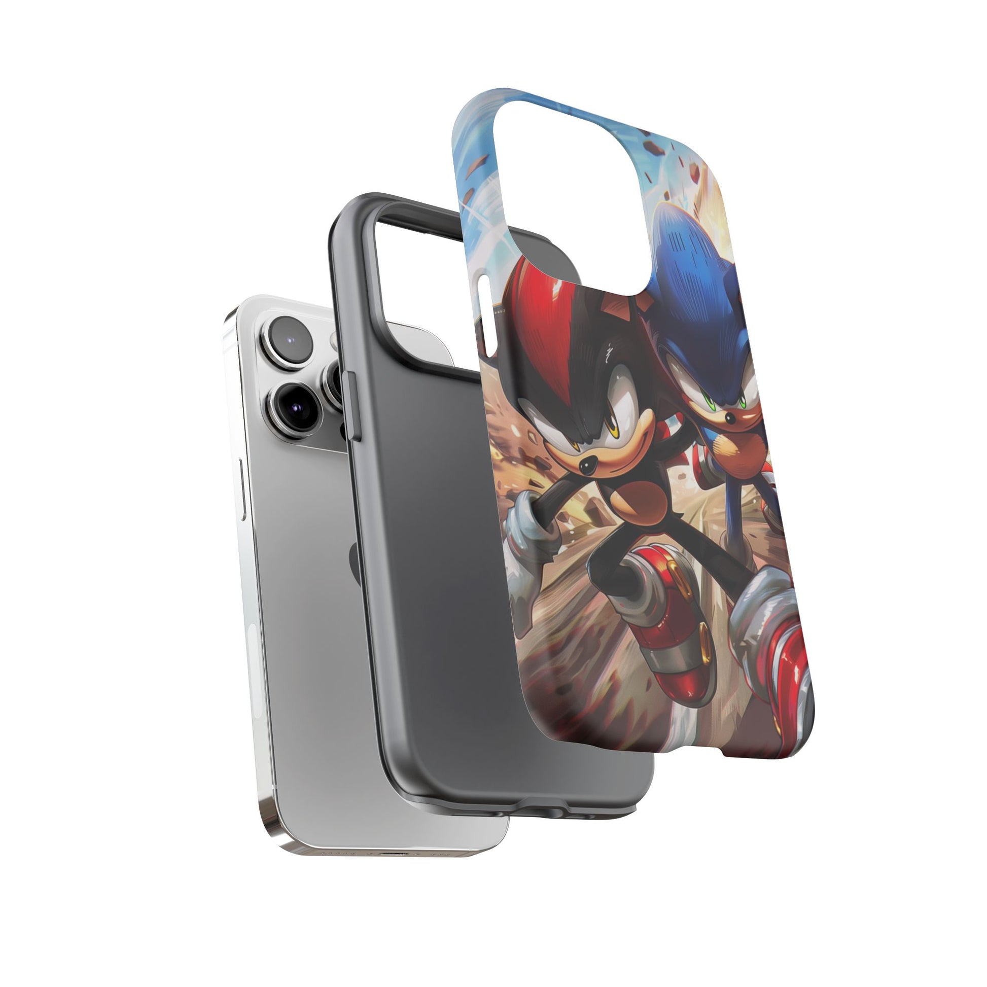 Sonic and Shadow Phone Case, Sonic and Shadow, Tough Android Case, Fun Video Game Phone Case, Retro Game Case, SEGA Video Game Android Case