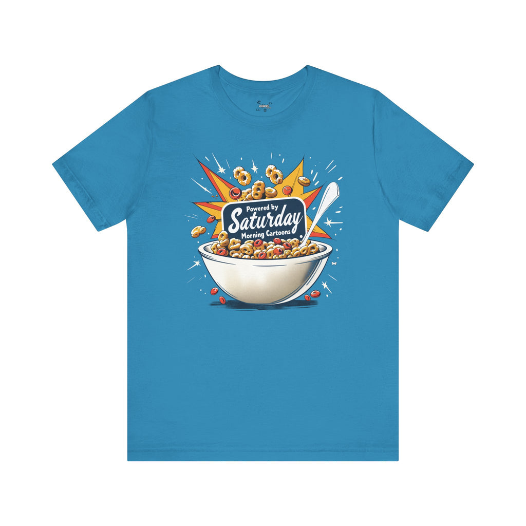 Saturday Morning Cartoons T-shirt, Retro Bowl of Cereal Graphic Tee, Nostalgic Shirt for Cartoon Lovers