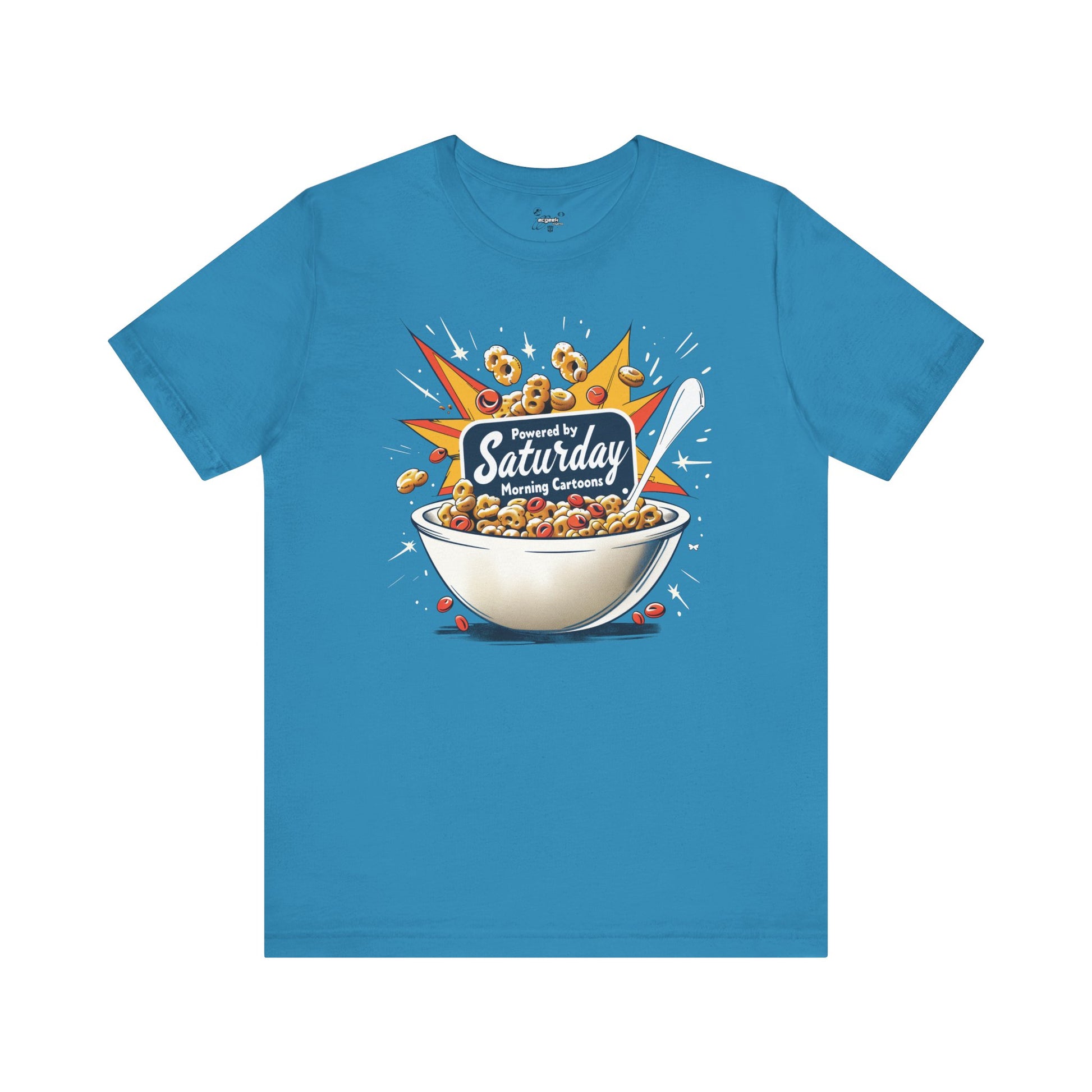 Saturday Morning Cartoons T-shirt, Retro Bowl of Cereal Graphic Tee, Nostalgic Shirt for Cartoon Lovers
