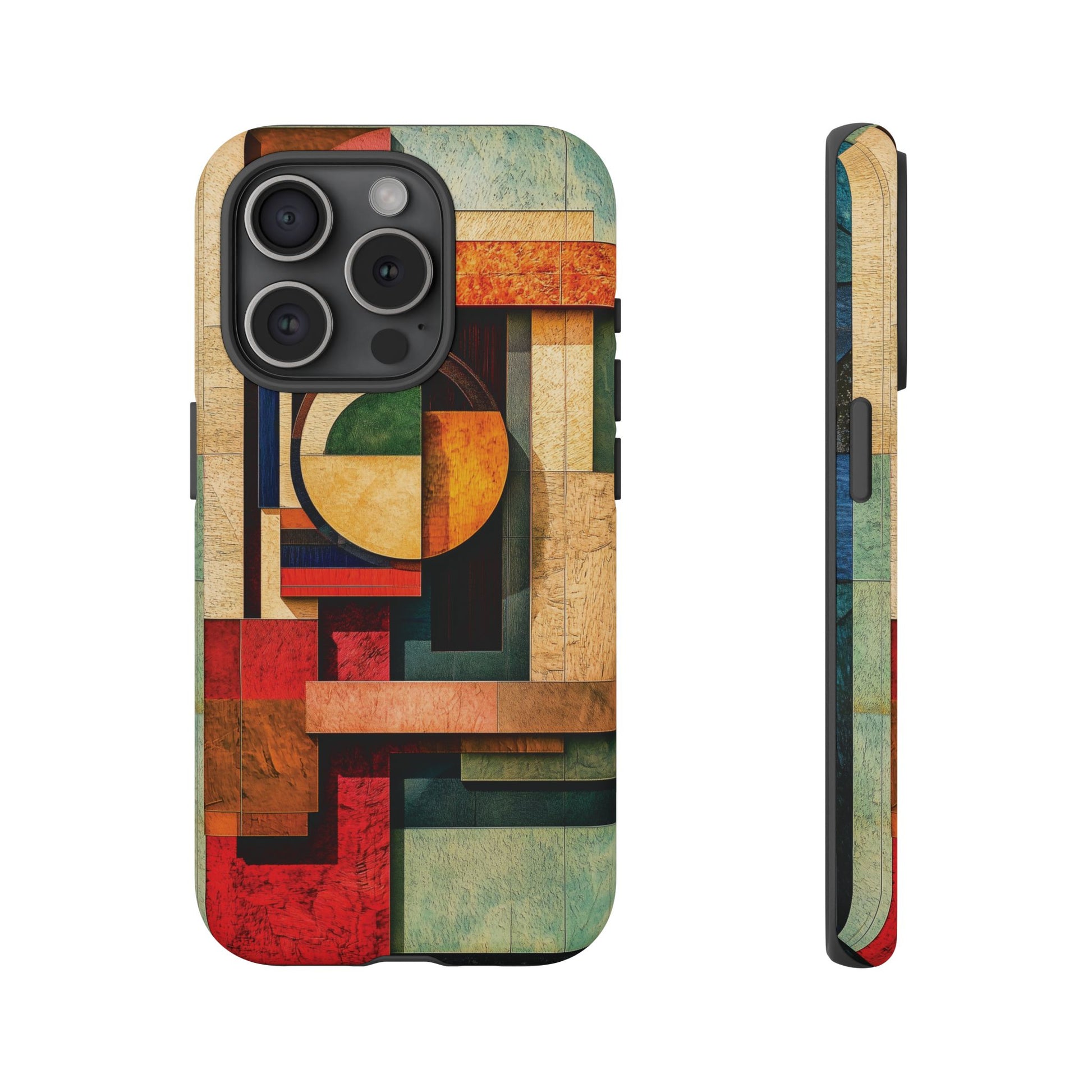 Tan Prairie Style Frank Lloyd Wright Usonian Phone Case Geometric Stained Glass Art Deco Marble Gold 13 14 15 16 iPhone Pro Max Galaxy Pixel