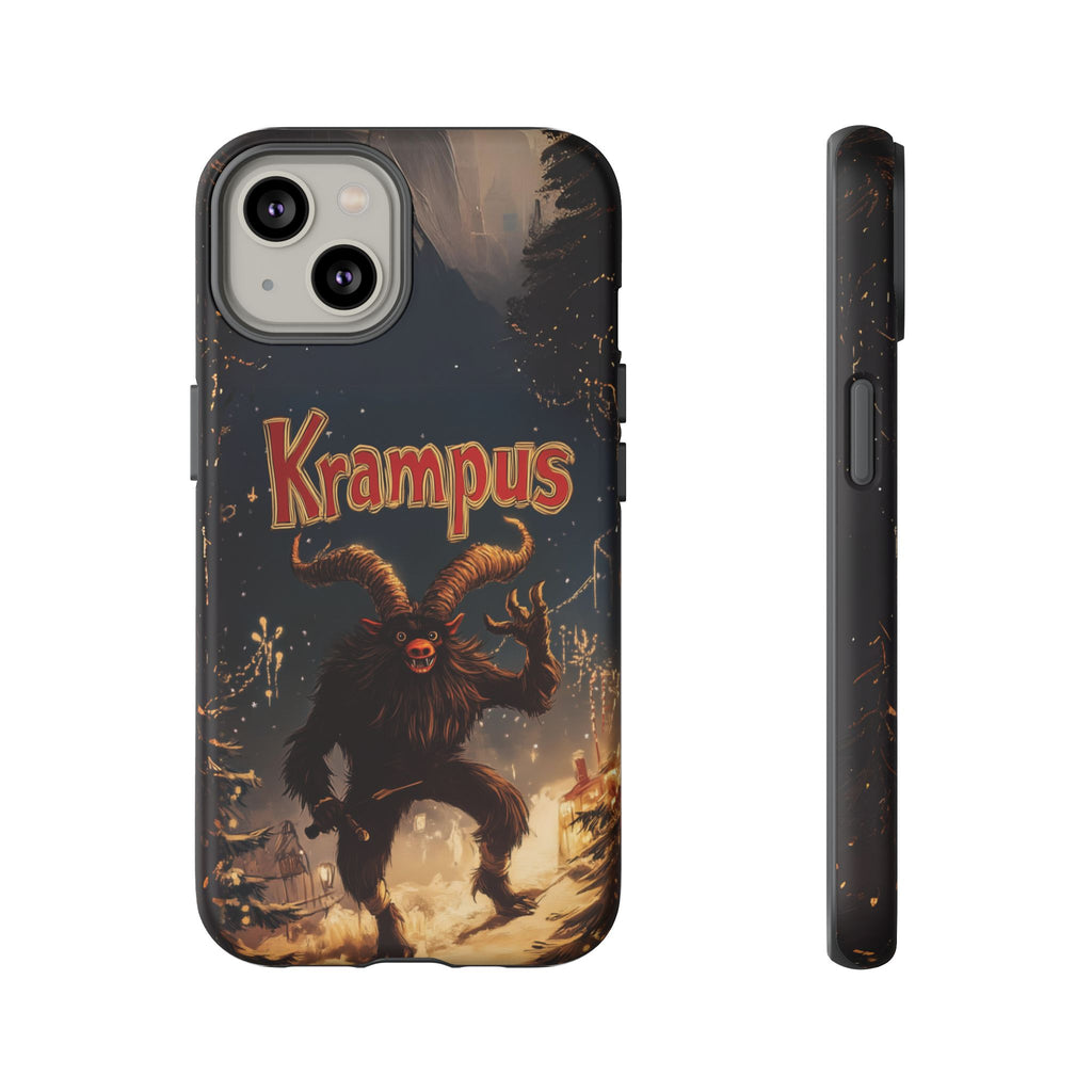 Friendly Krampus Christmas Phone Case Gothic Holiday Traditional Design Scary Merry Santa Claus iphone 13 14 15 16 Pro Max Galaxy Pixel