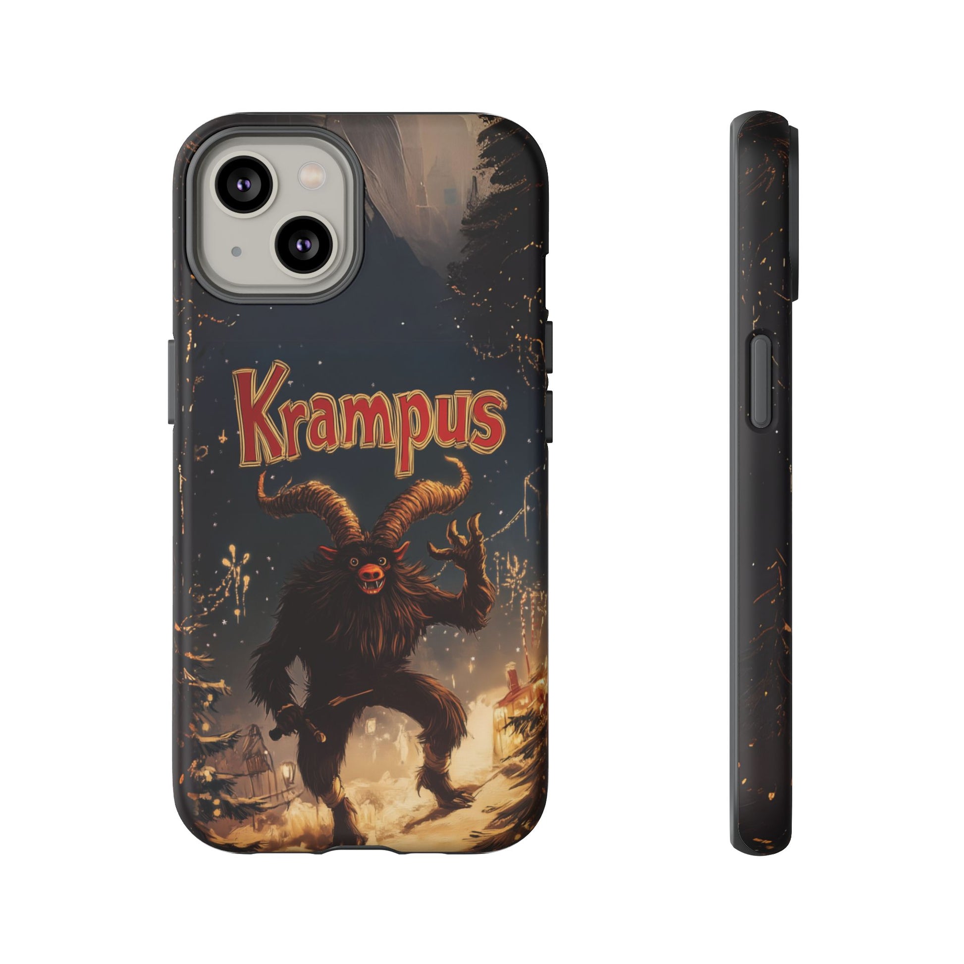 Friendly Krampus Christmas Phone Case Gothic Holiday Traditional Design Scary Merry Santa Claus iphone 13 14 15 16 Pro Max Galaxy Pixel