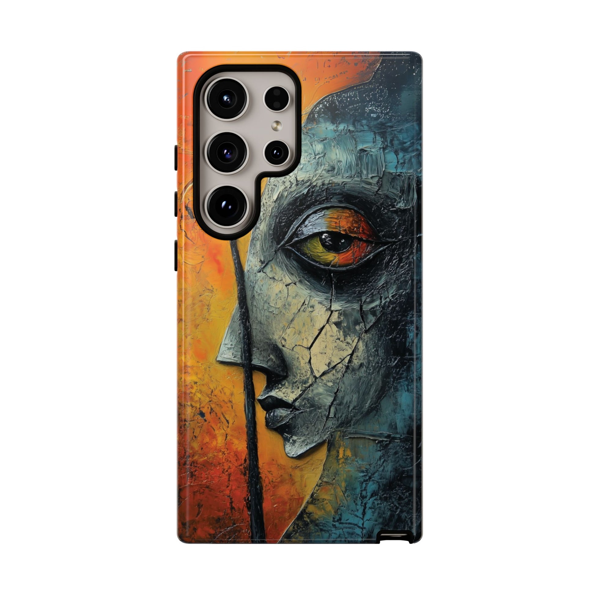 Surrealist Art Phone Case Salvador Dali Style Face Tough Case Unique Artistic 3D Textured Look Surrealism Gift Art iPhone 13 14 15 16