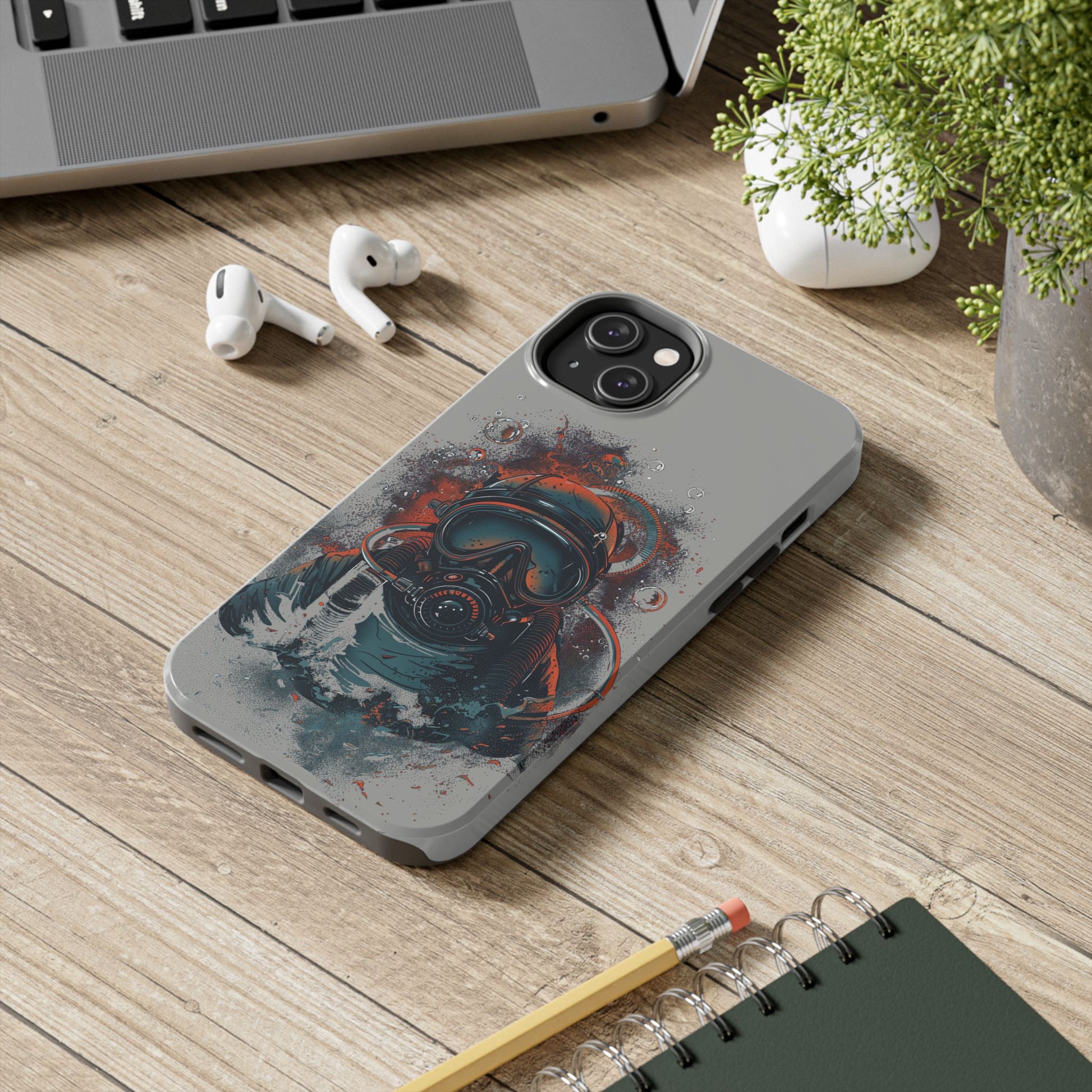 Light Custom iPhone Case, Personalized Phone Case, SCUBA Phone Case, SCUBA Diver Case, Custom Diver Phone Case, Gift for SCUBA Diver