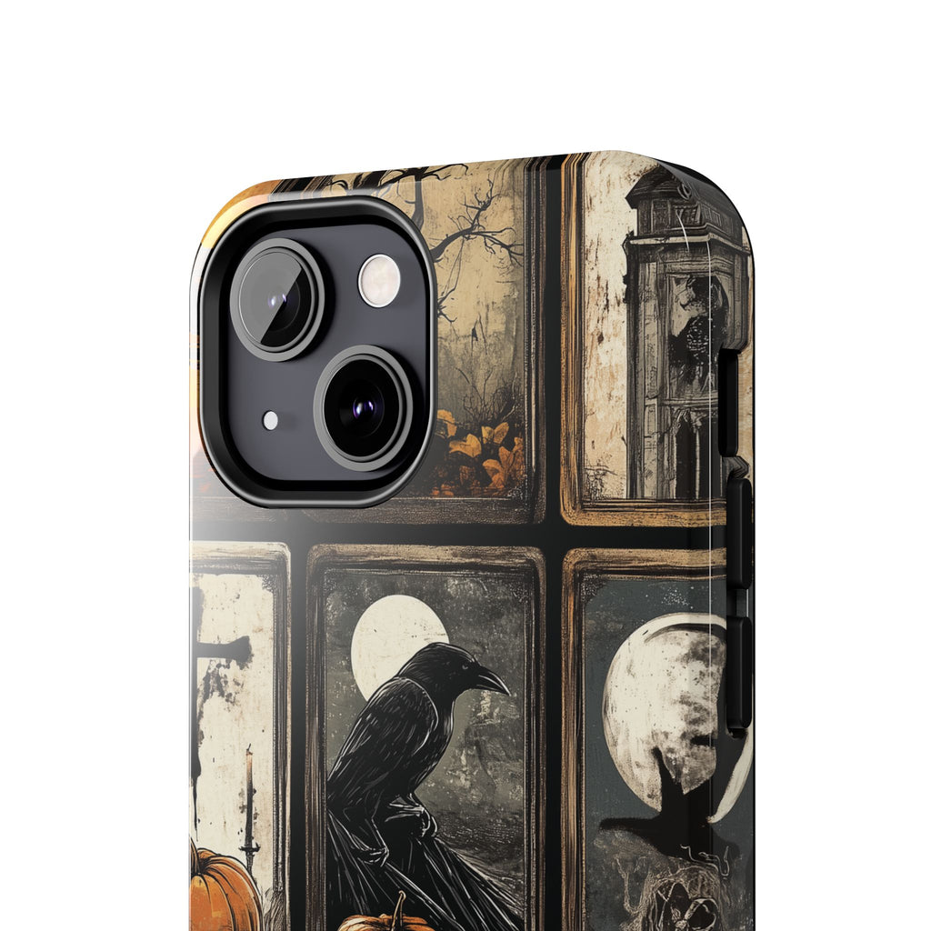 The CrowTarot Card Mystical Phone Case Psychic Dark Academia Halloween Gothic Phone Case Street iPhone 15 Pro Max Samsung Galaxy