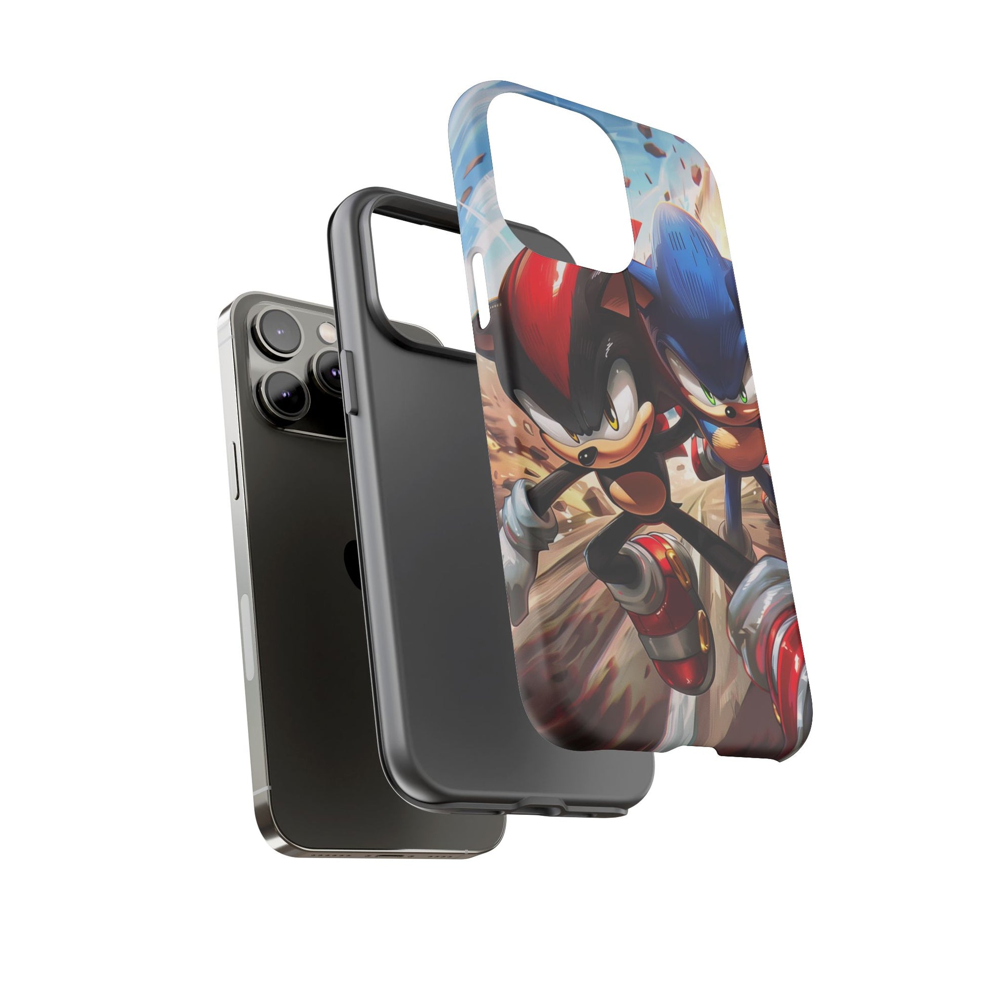 Sonic and Shadow Phone Case, Sonic and Shadow, Tough Android Case, Fun Video Game Phone Case, Retro Game Case, SEGA Video Game Android Case