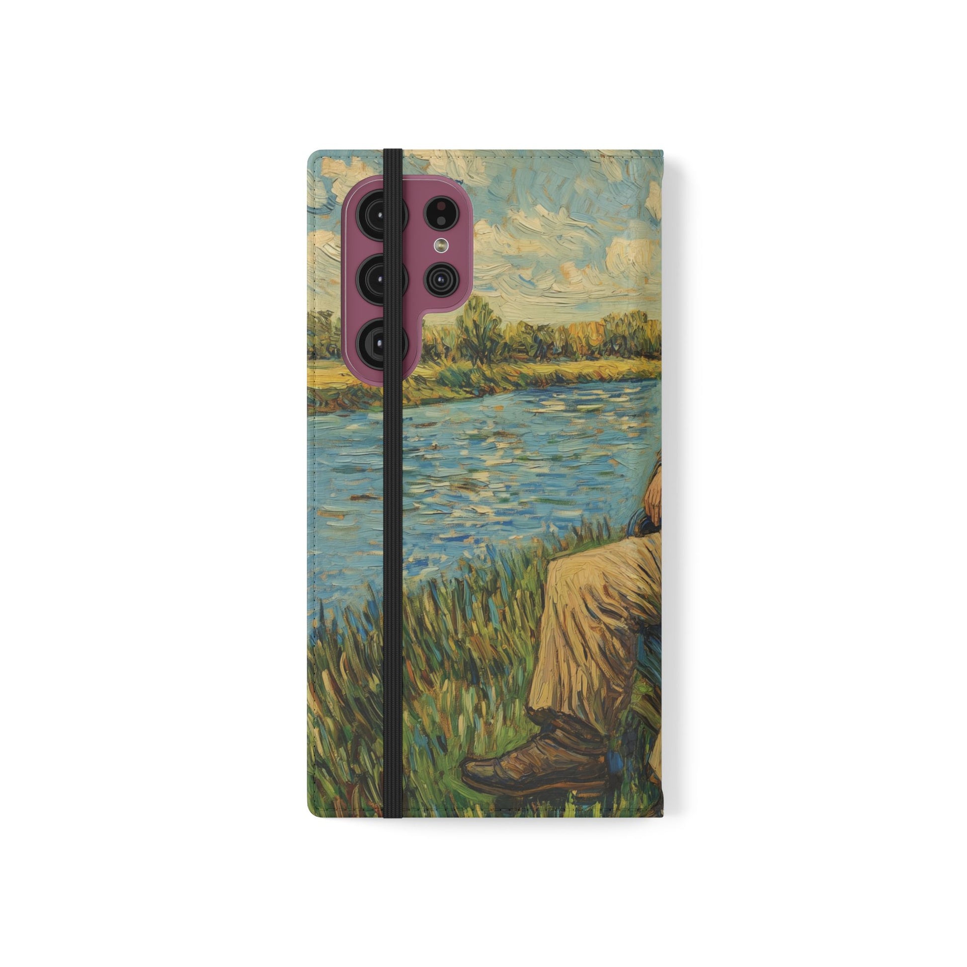 Flip Phone Case Painting A Van Gogh Down by the River iPhone 16 Pro Max  Galaxy
