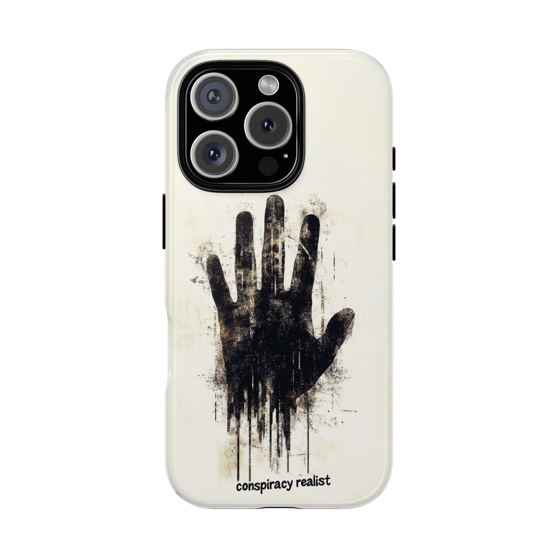 Conspiracy Realist Paranormal Mystery Design X-Files Inspired Ghostly Hand Conspiracy Theory Creepy iPhone 13 14 15 16 Pro Max Galaxy Pixel