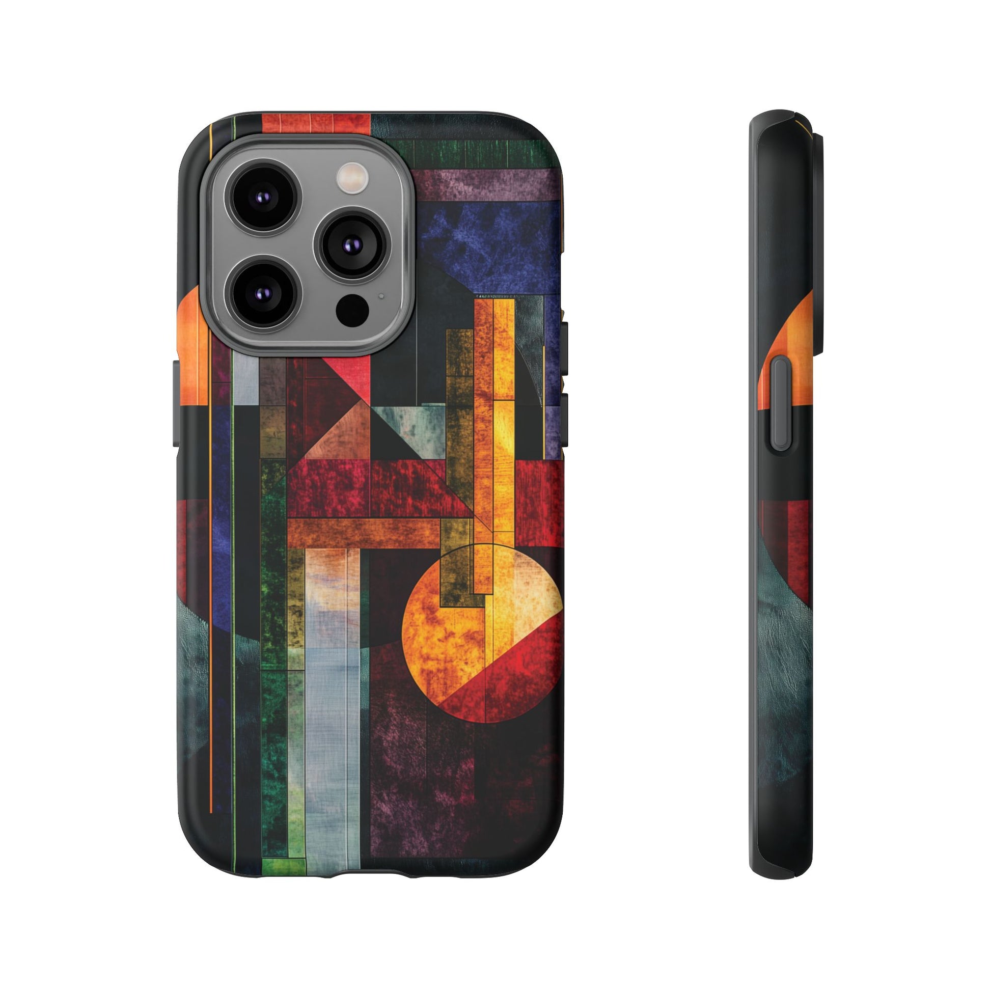 Darker Style Frank Lloyd Wright Usonian Phone Case Geometric Stained Glass Art Deco Marble Gold 13 14 15 16 iPhone Pro Max Galaxy Pixel