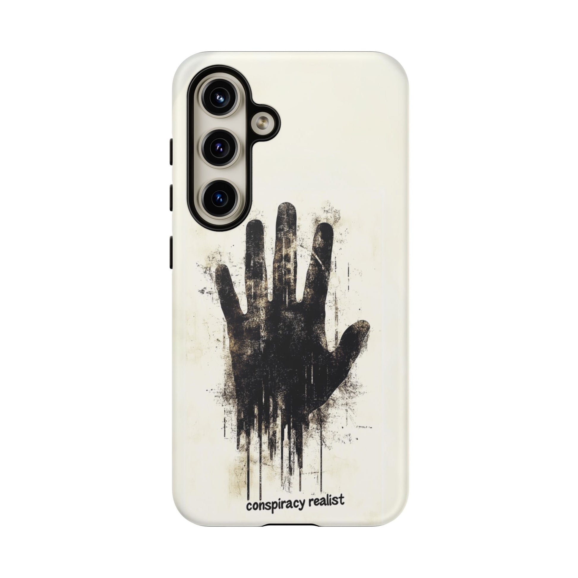 Conspiracy Realist Paranormal Mystery Design X-Files Inspired Ghostly Hand Conspiracy Theory Creepy iPhone 13 14 15 16 Pro Max Galaxy Pixel