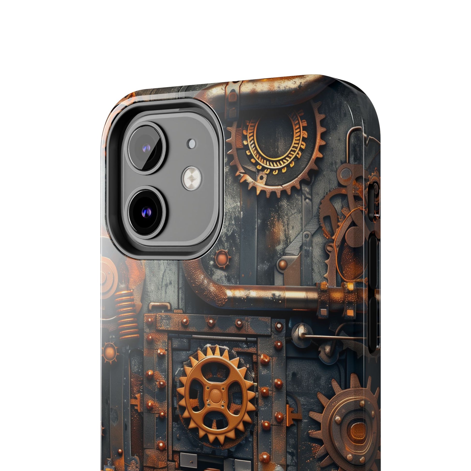 Steampunk Phone Case - Industrial Style Cover with Pipes and Cogs - Unique Steampunk Accessory for Your Phone